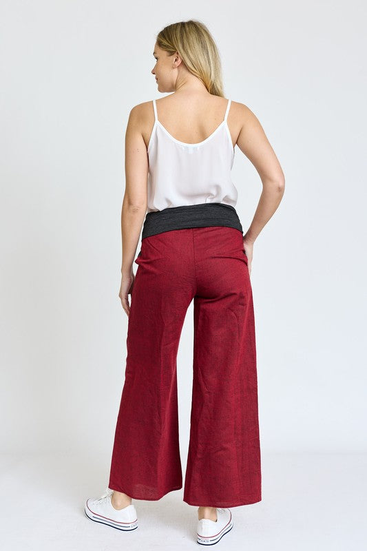 Wide Leg Pants With Pockets