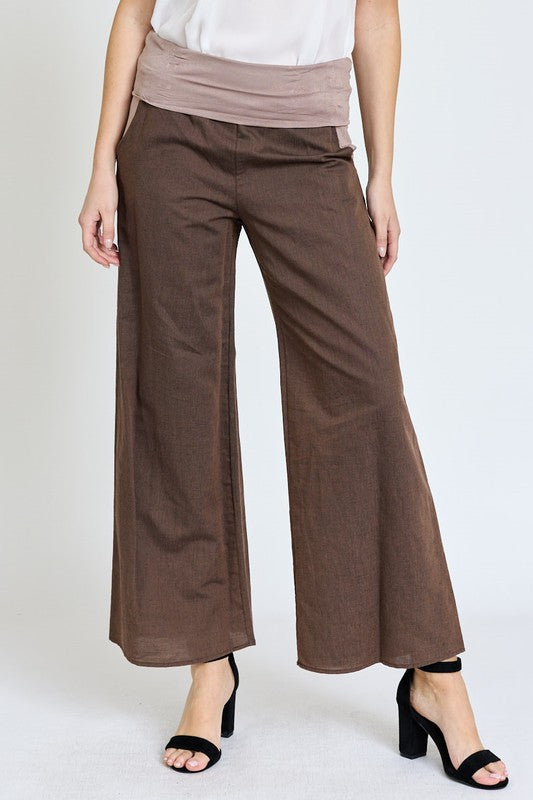 Wide Leg Pants With Pockets