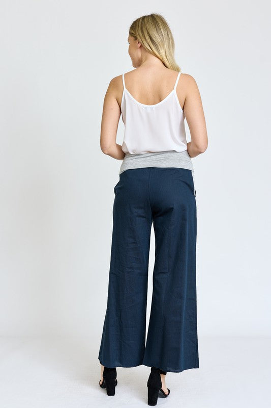 Wide Leg Pants With Pockets