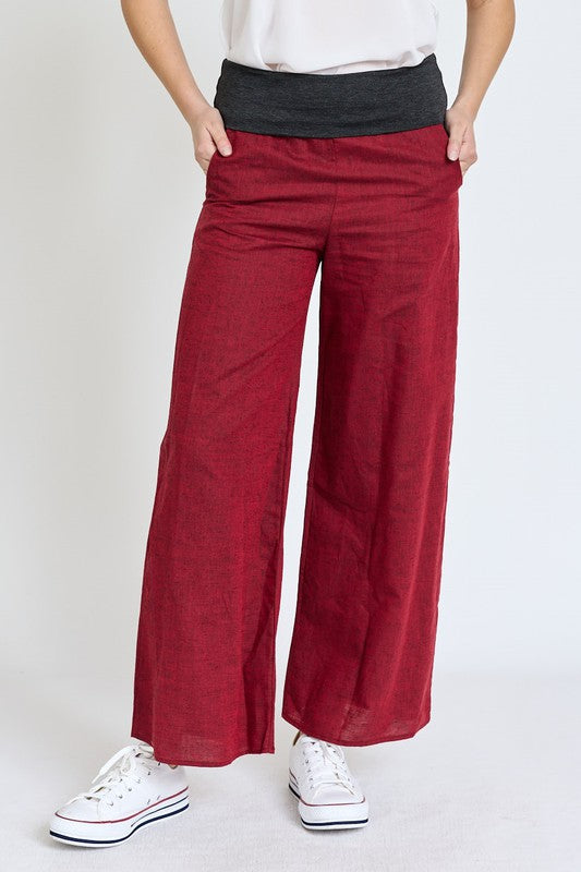 Wide Leg Pants With Pockets