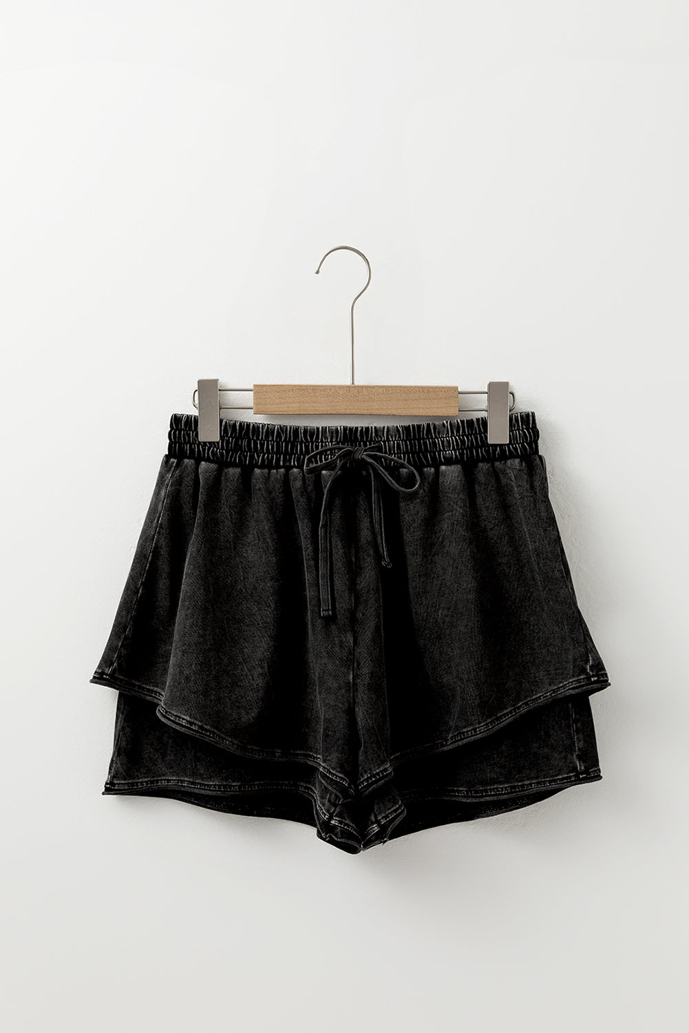 PRE-ORDER: Mineral Wash French Terry High Waist Casual Shorts