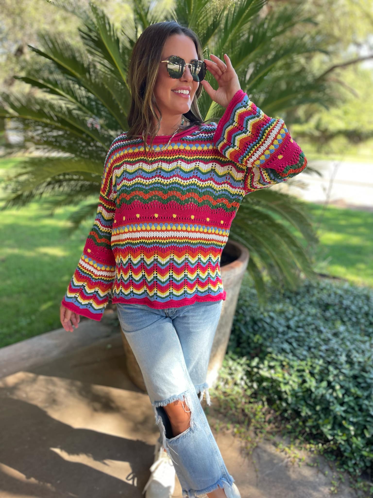 PRE-ORDER: Abilene Crochet Sweater