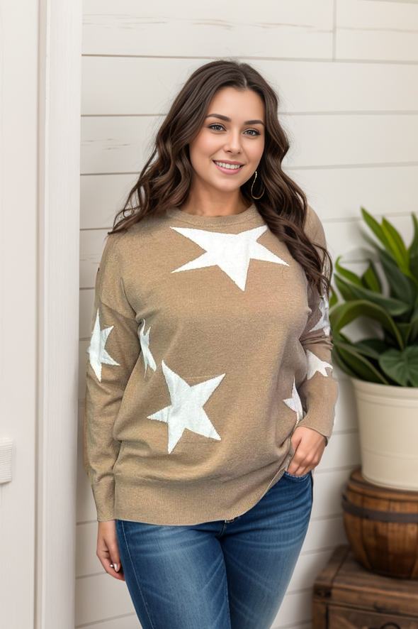 Counting Stars Sweater in Camel