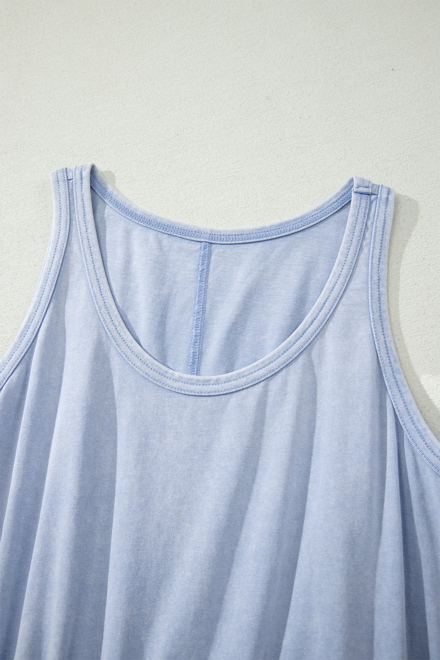 PRE-ORDER: Mineral Wash Elastic Waist Sleeveless Mini Dress