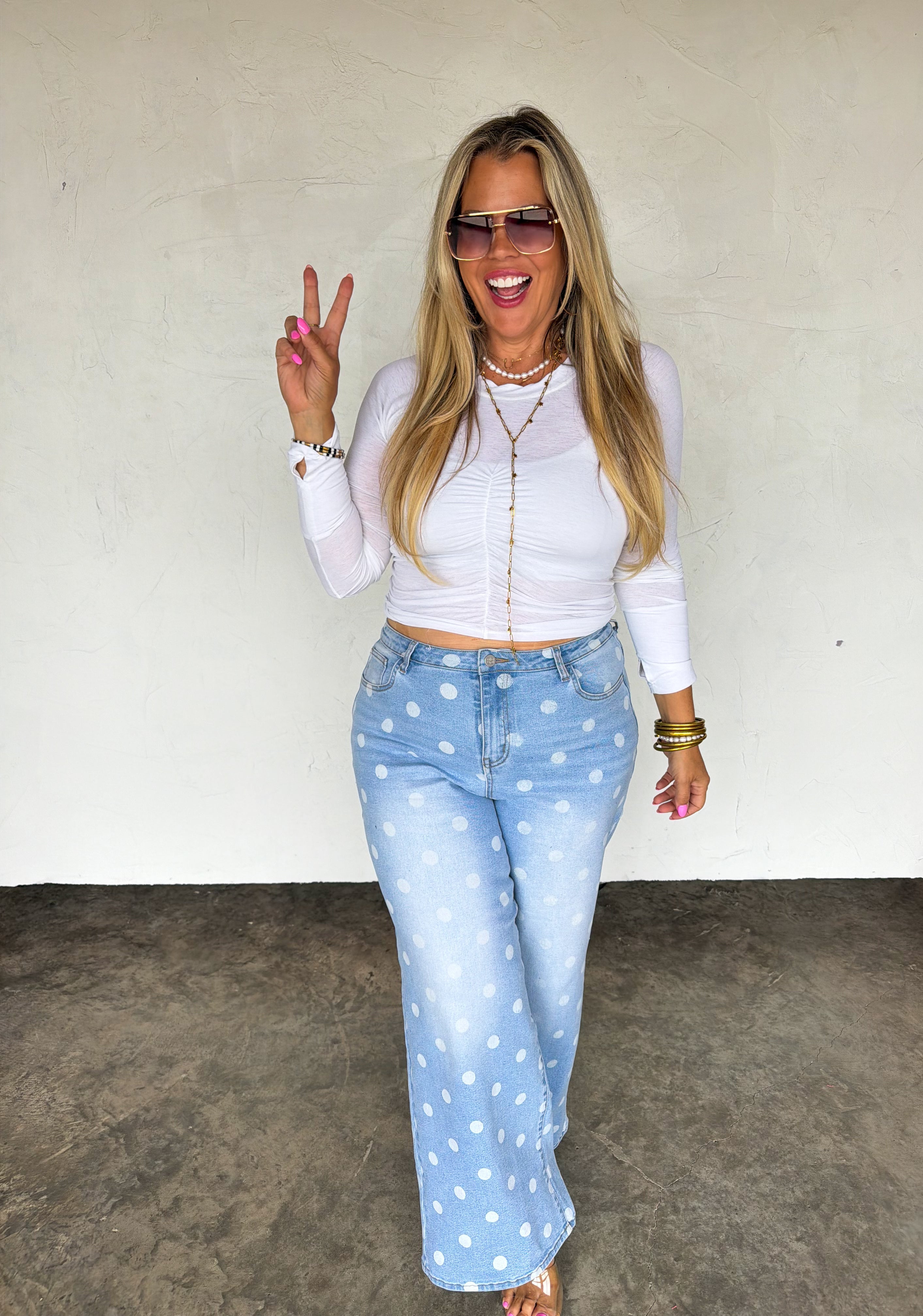 PRE-ORDER: SPOT ON POLKA DOT JEANS