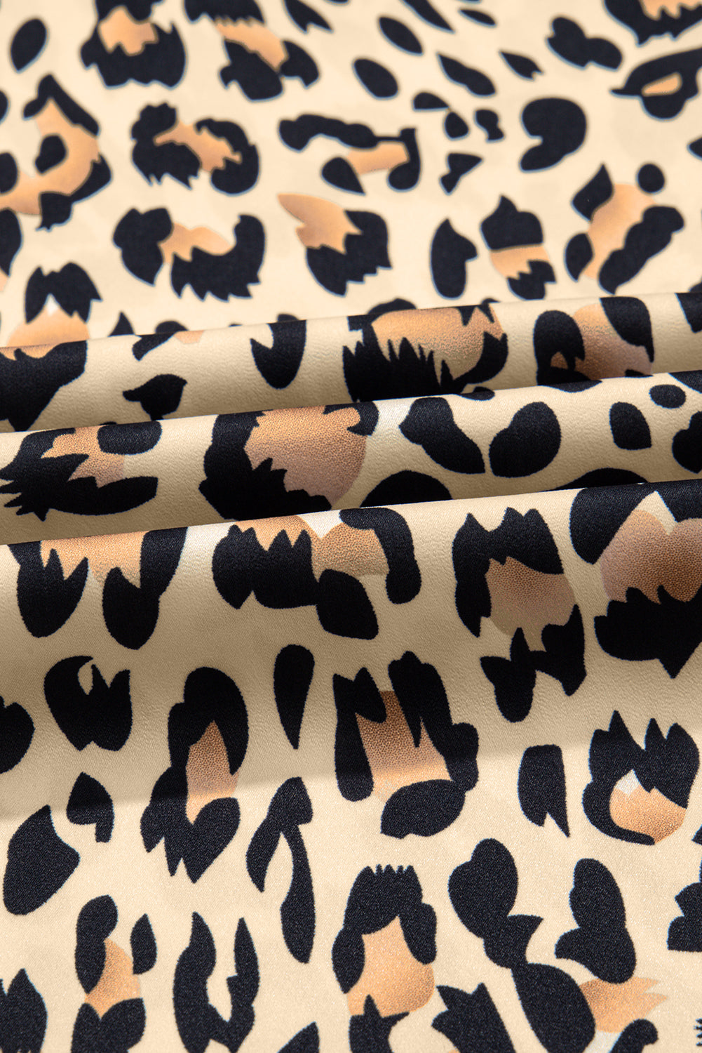 Leopard Drawstring Elastic Waistband Wide Leg Pants