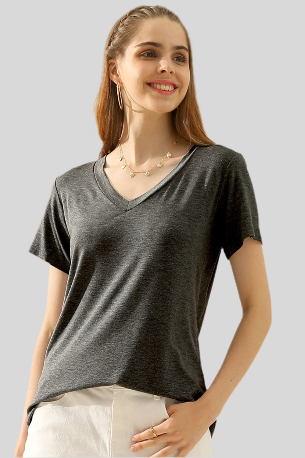 Classic V-Neck Short Sleeve Tee