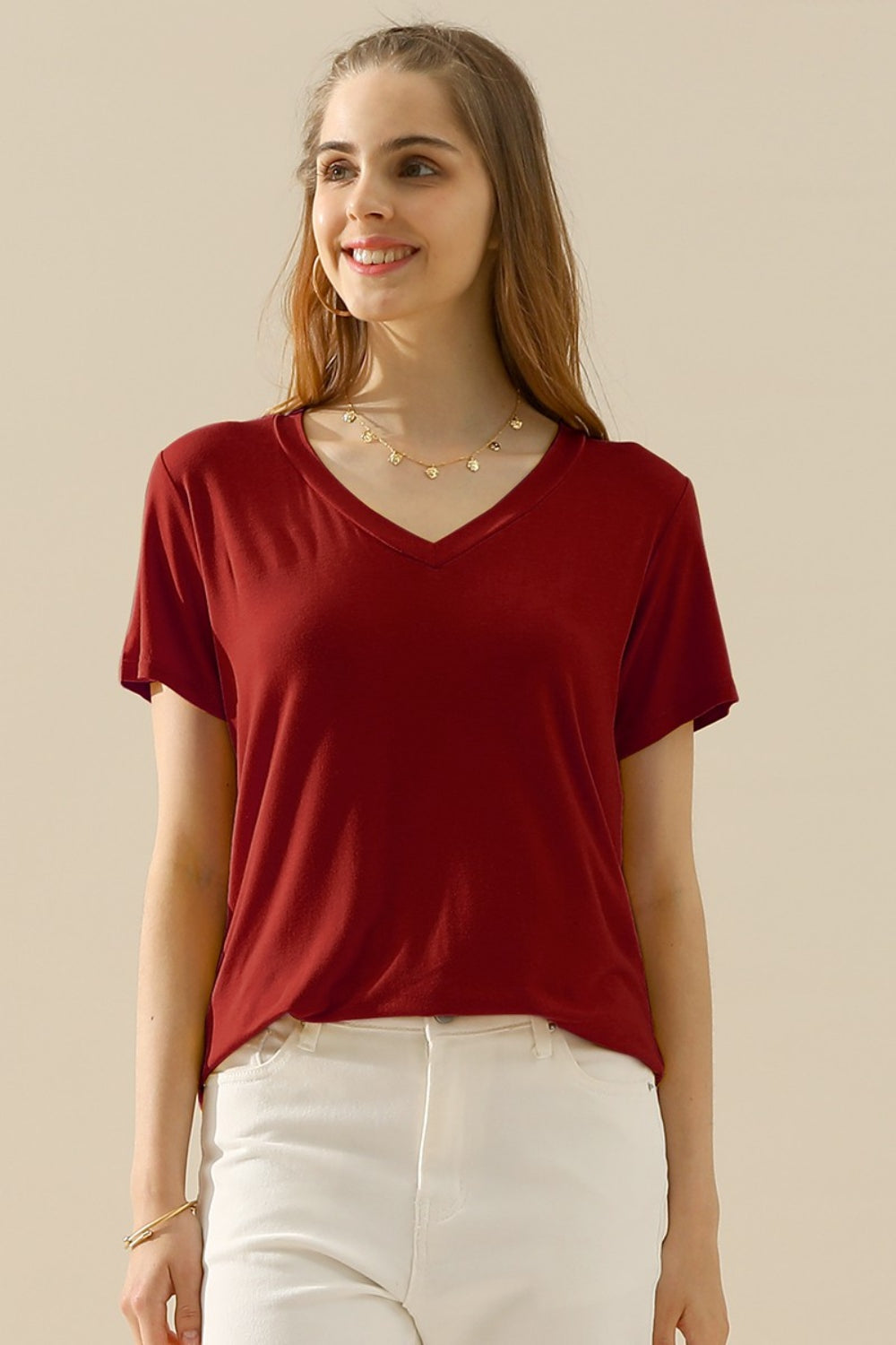 Classic V-Neck Short Sleeve Tee