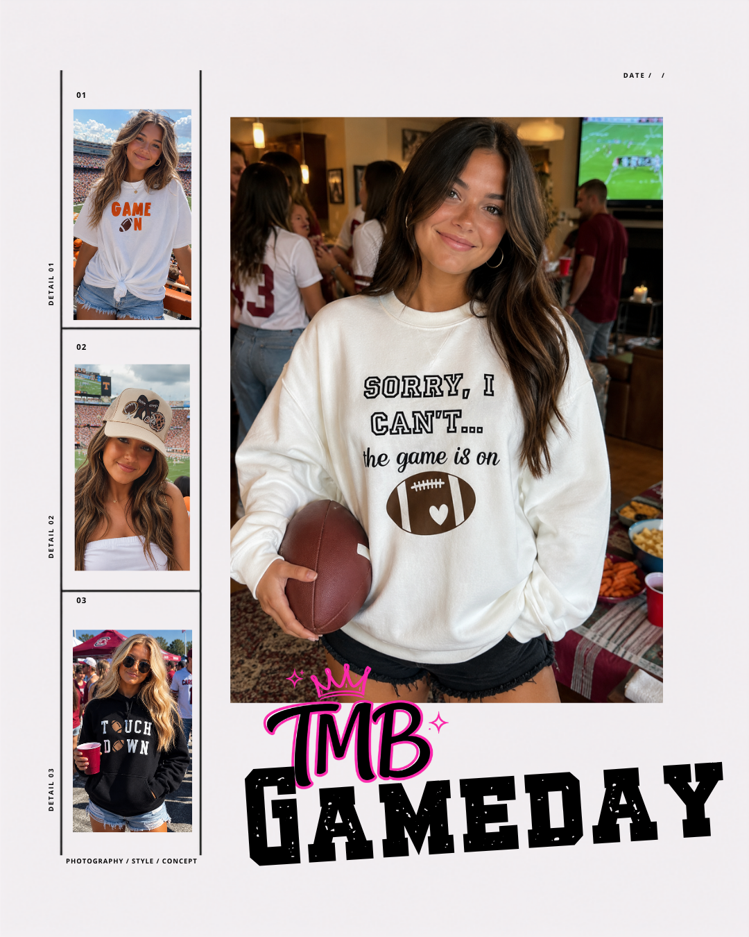 Glitter Football Sweatshirt – Soft Black Game Day Pullover for Sporty Glam