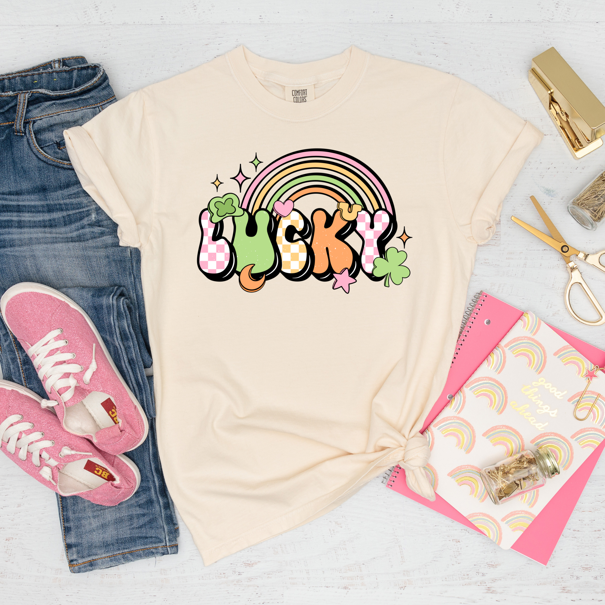 Lucky Rainbow Retro Tee