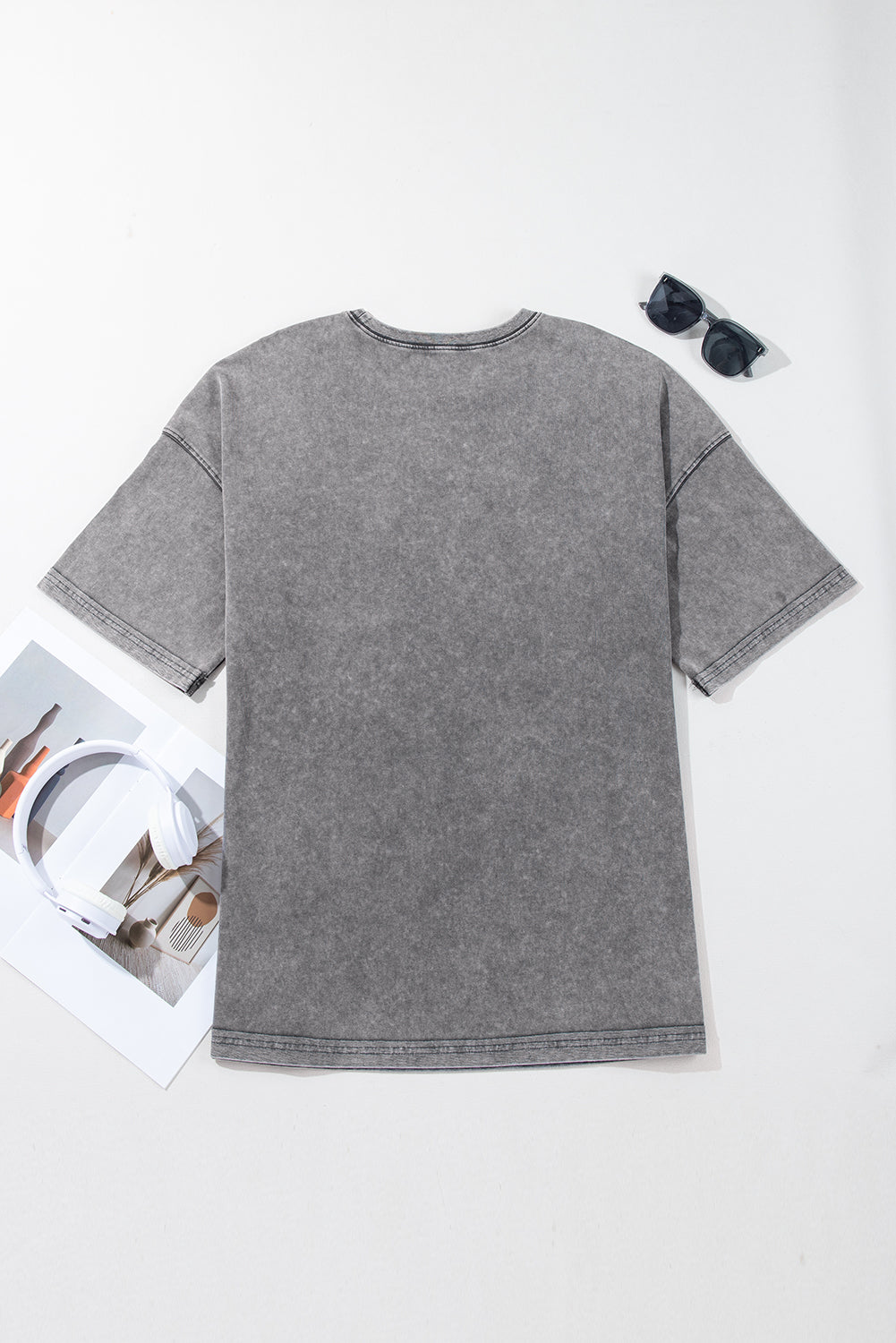 PRe-ORDER: Gray Mineral Wash Half Sleeve Vintage T Shirt