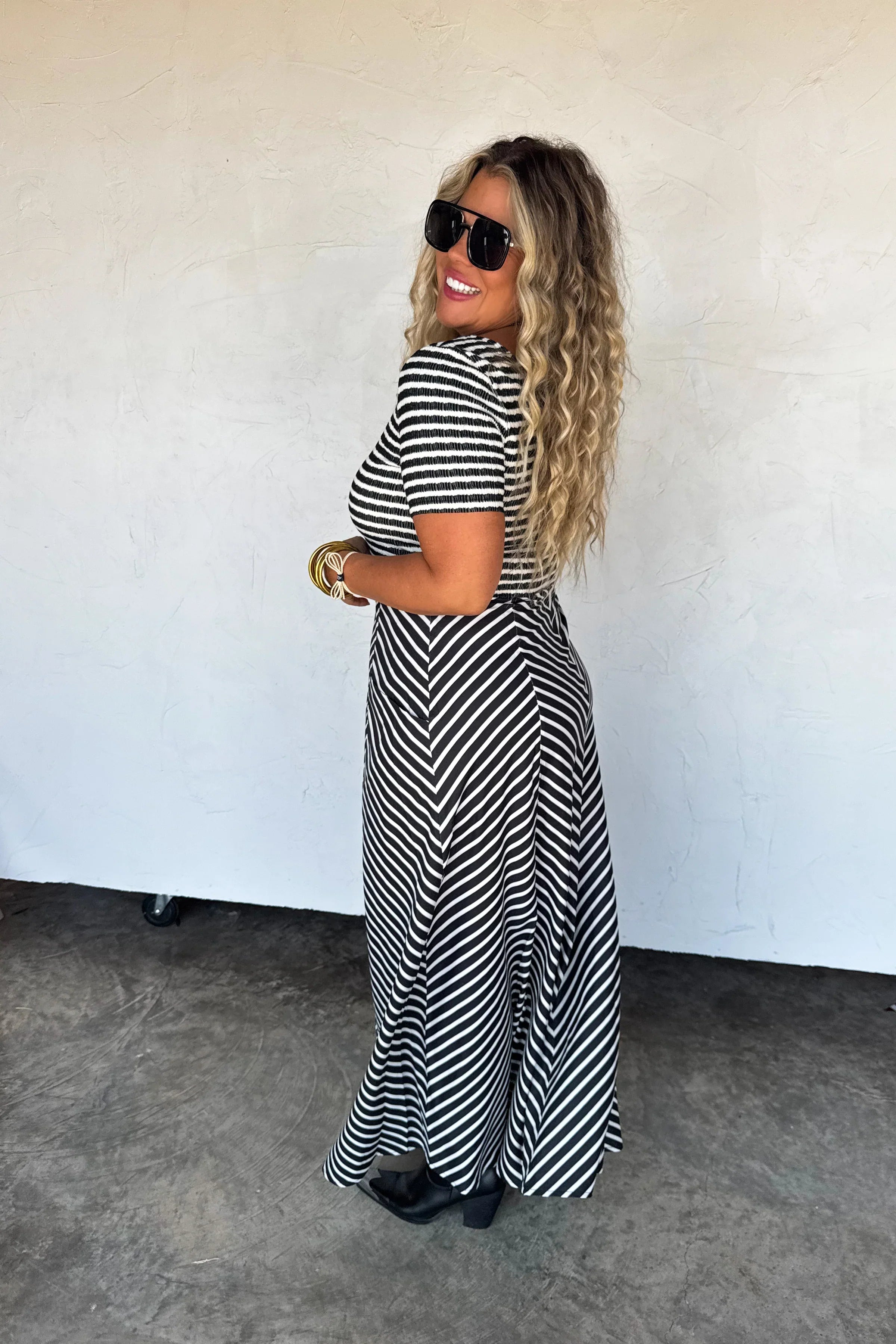 PRE-ORDER: Calista Stripe Dress