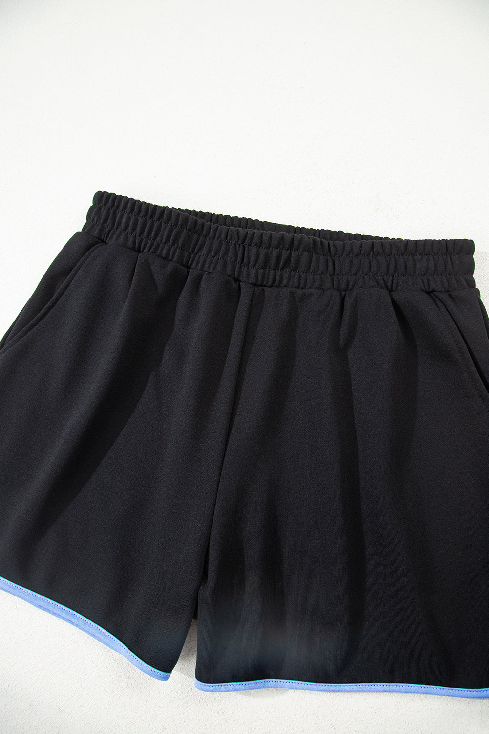 PRE-ORDER: Colorblock Patchwork Half Button Pullover and Shorts Outfit