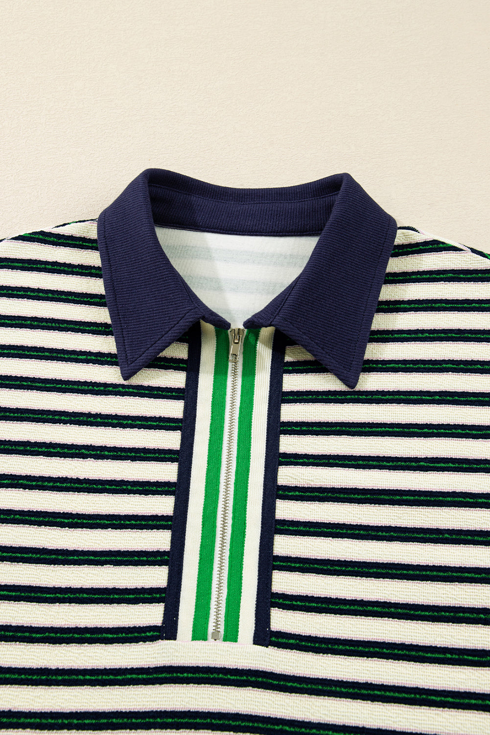 PRE-ORDER: Pop of Color V Neck Striped Long Sleeve Top