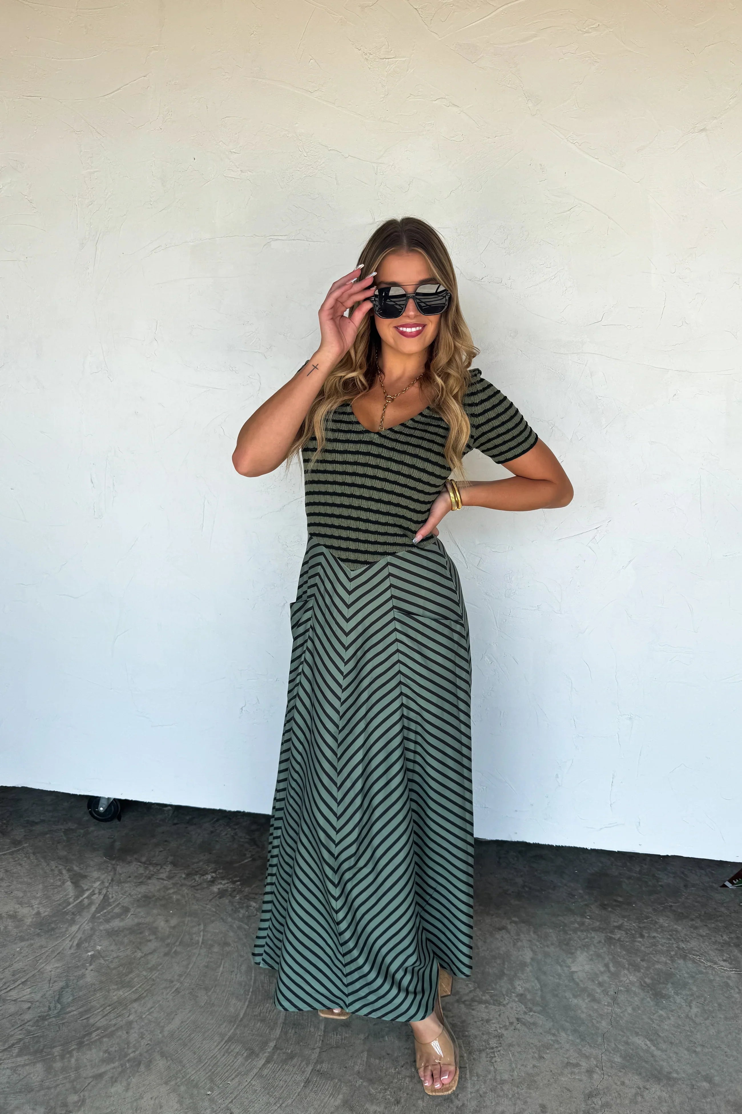 PRE-ORDER: Calista Stripe Dress