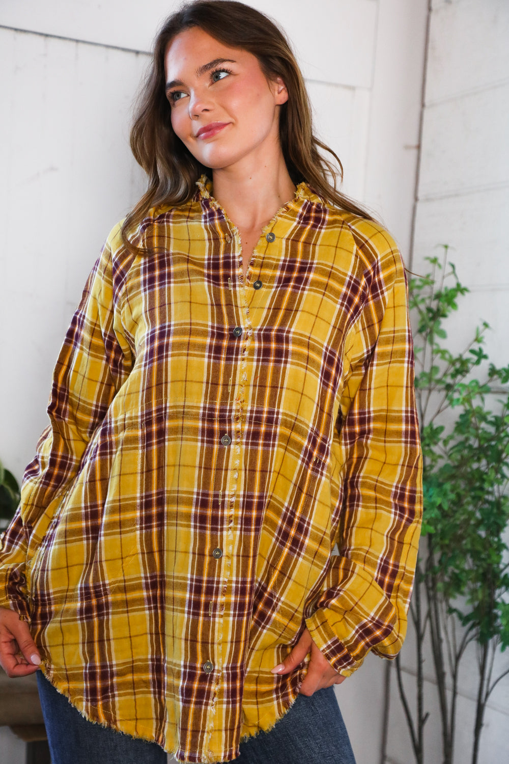 Cider Days in Plaid Button Down