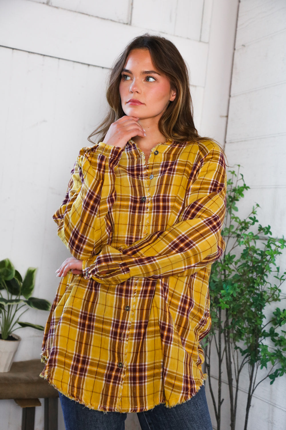 Cider Days in Plaid Button Down