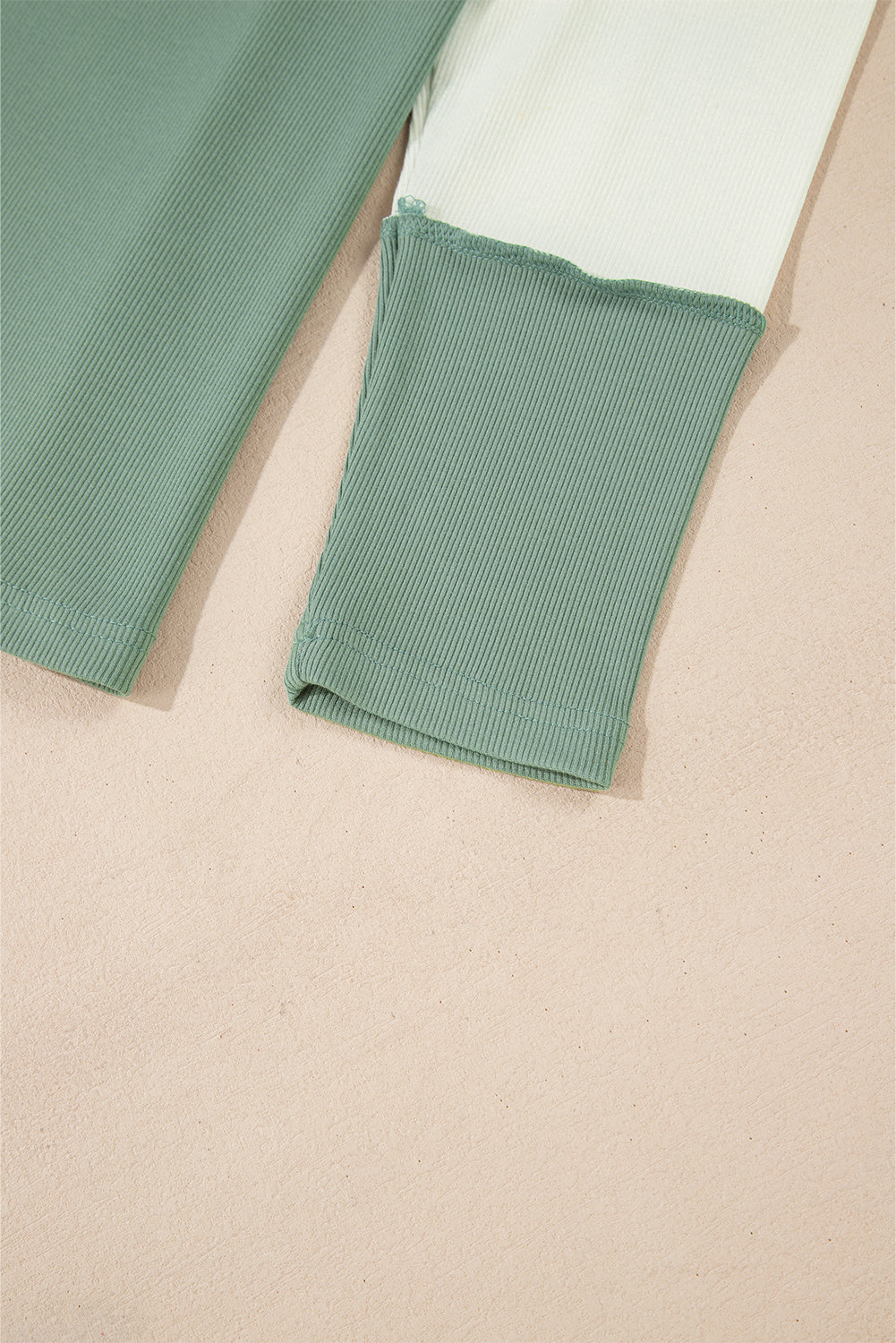 PRE-ORDER: Ribbed Colorblock Patchwork Raglan Long Sleeve Top