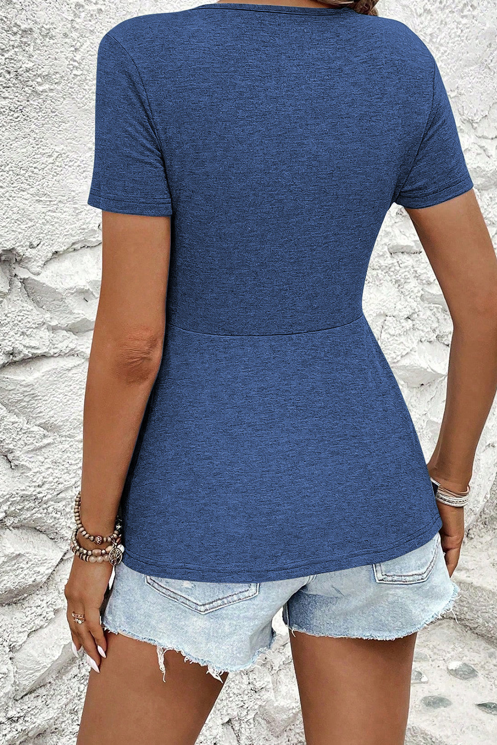 PRE-ORDER: Twist Knot V Neck Blouse