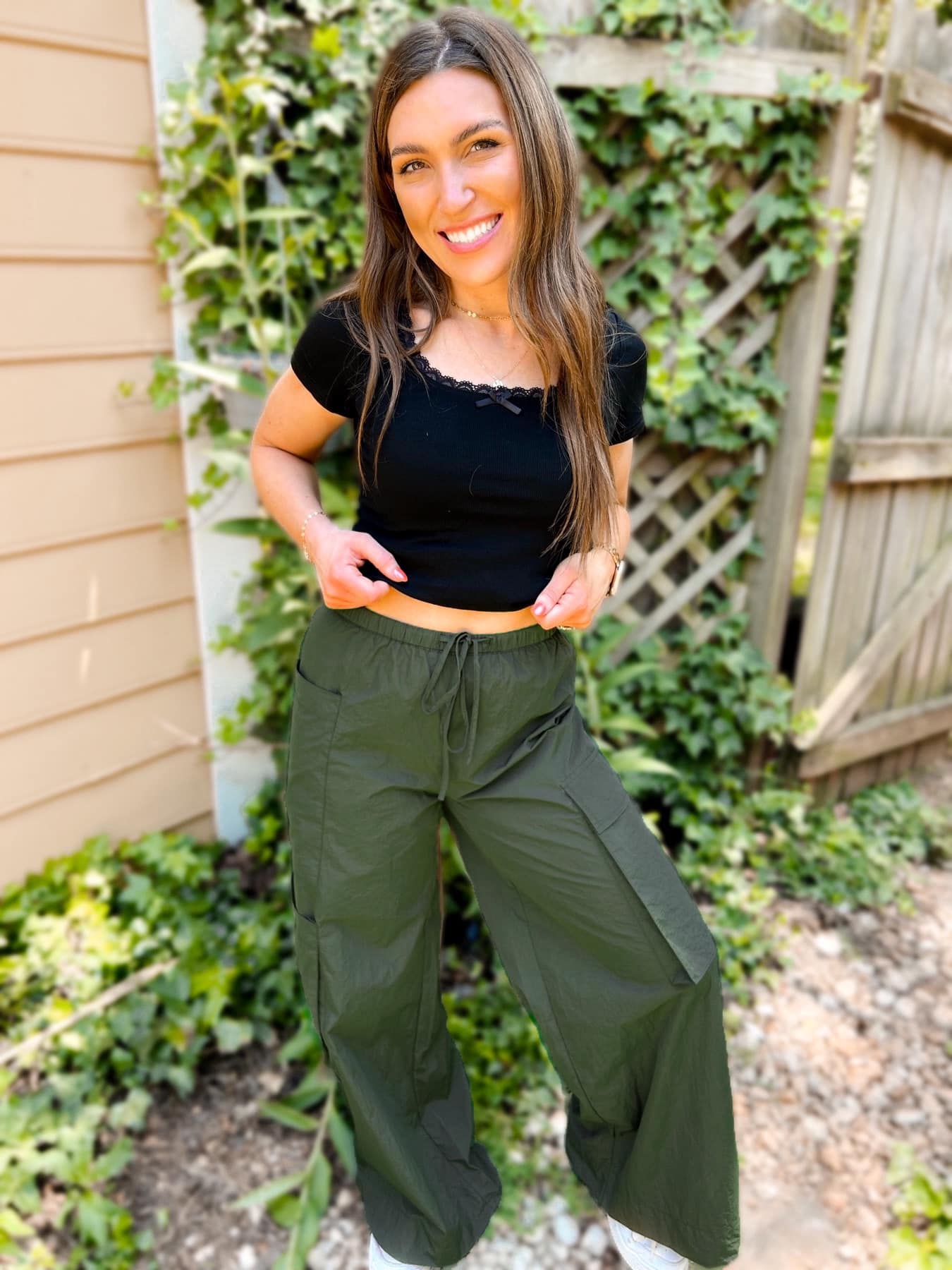 Archer Asymmetrical Pocket Wide Leg Cargo Pants