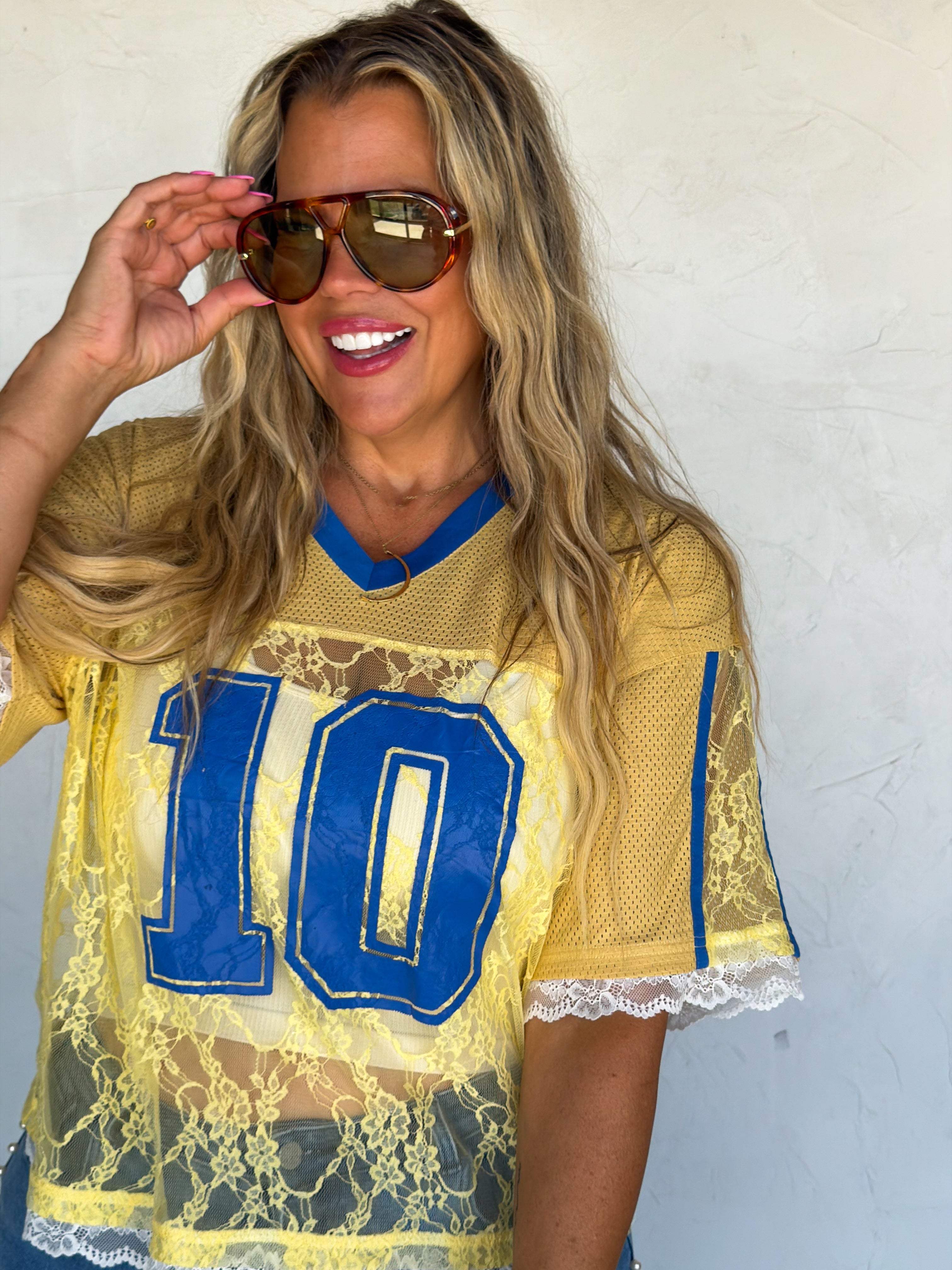 PRE-ORDER: BLEACHER BABE LACE JERSEY