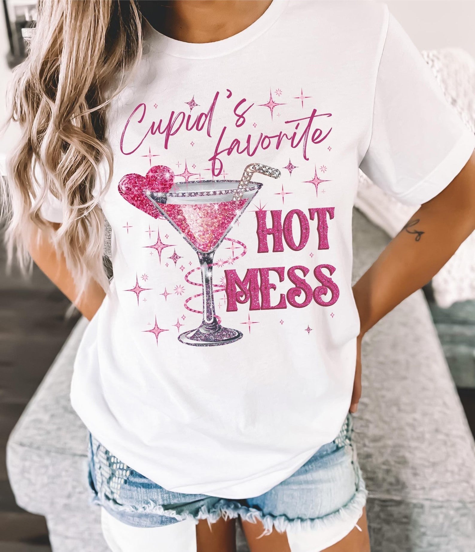 Cupids Favorite Hot Mess Tee