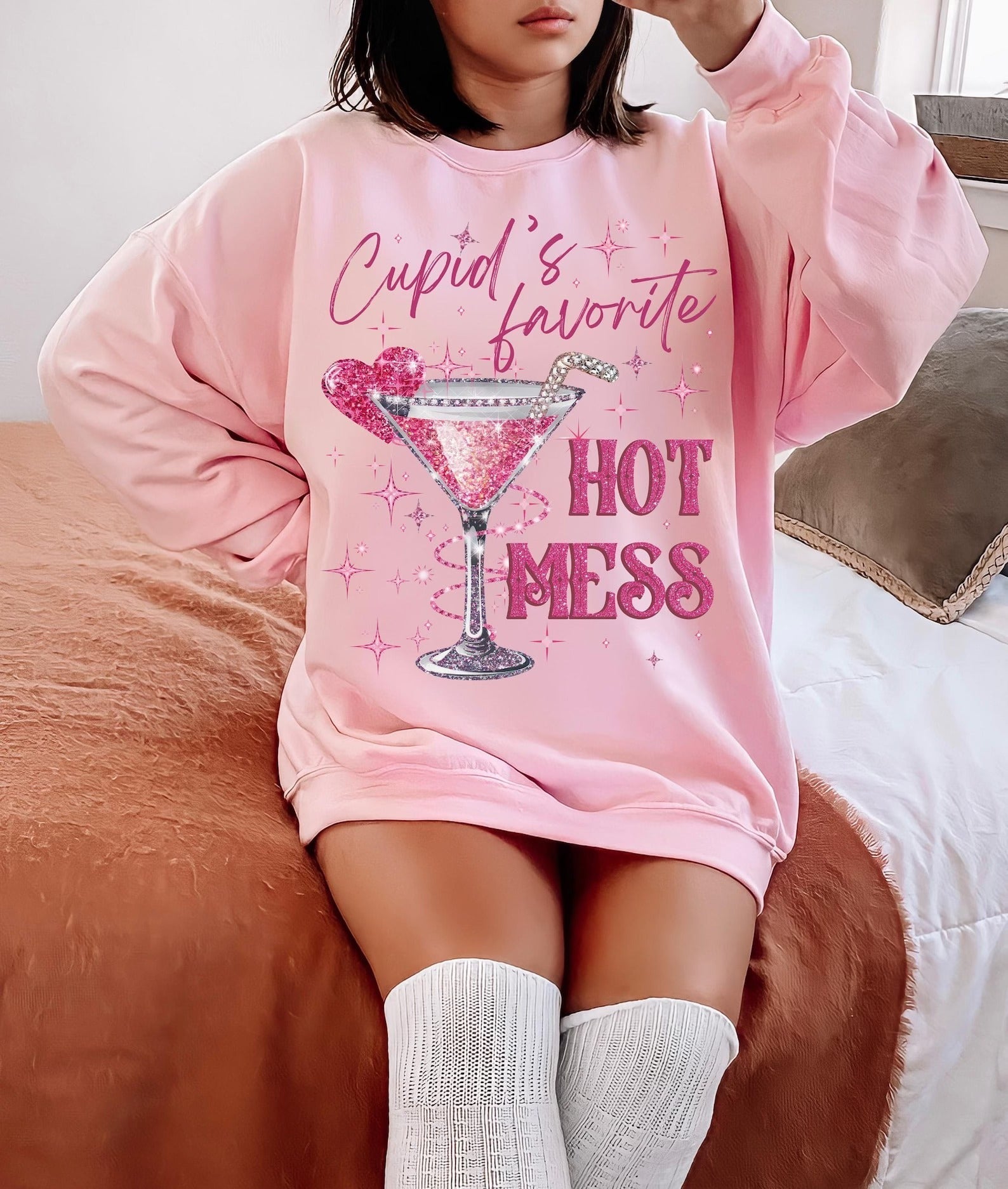 Cupids Favorite Hot mess SWEATSHIRT