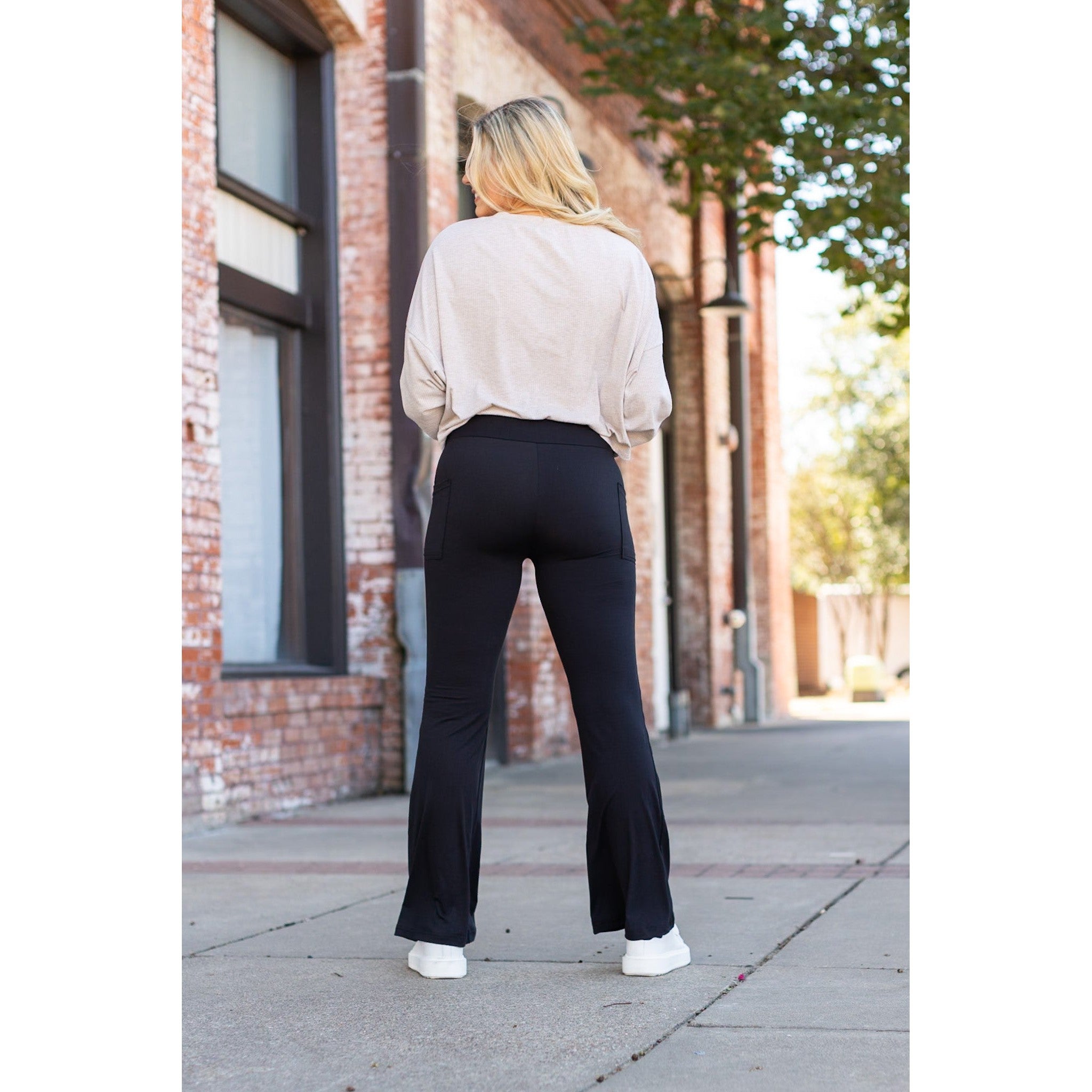 The Vanessa - 30” - Black Bootcut Leggings