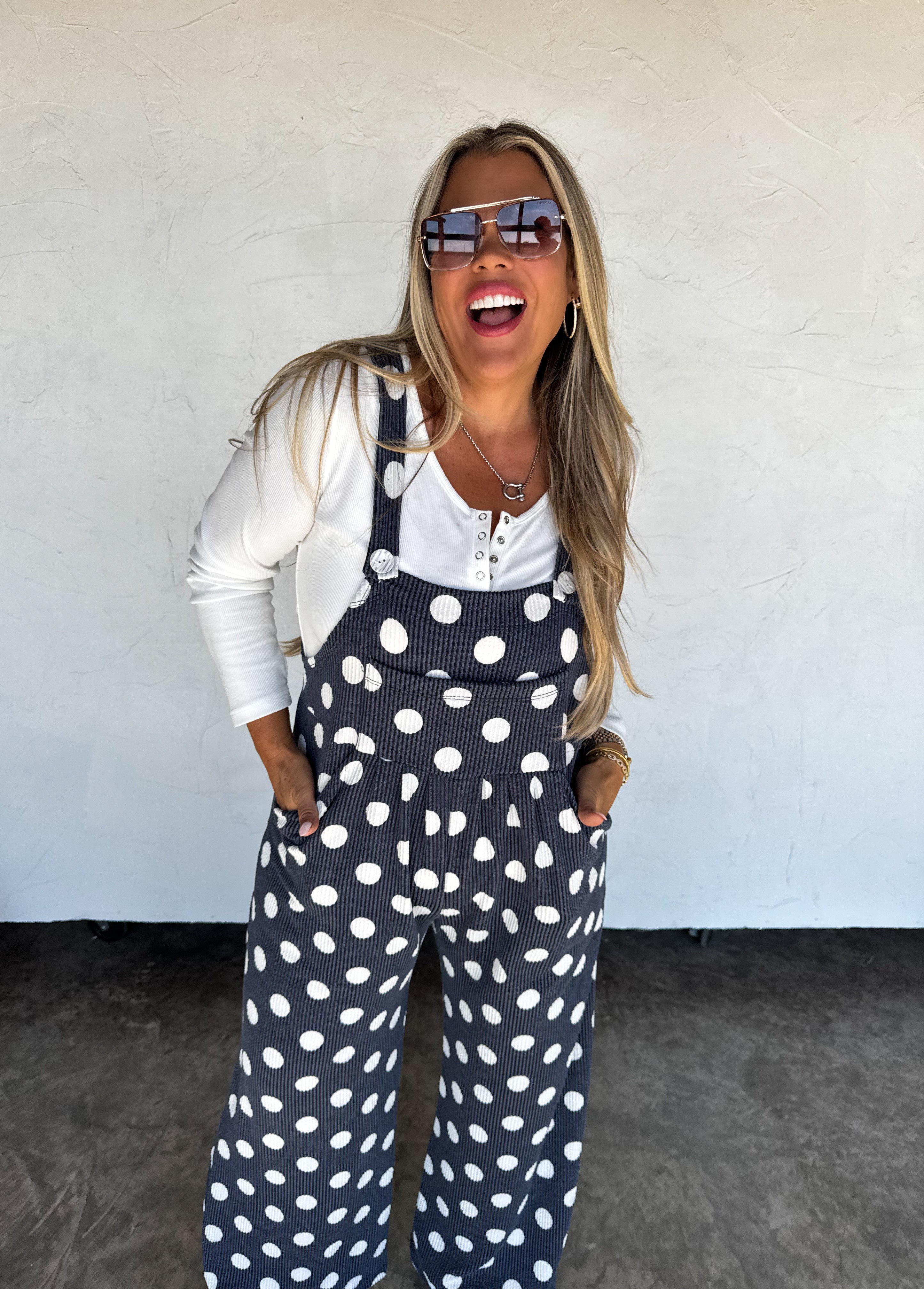 PRE-ORDER: POLKA DOT KARLI BOHO OVERALLS