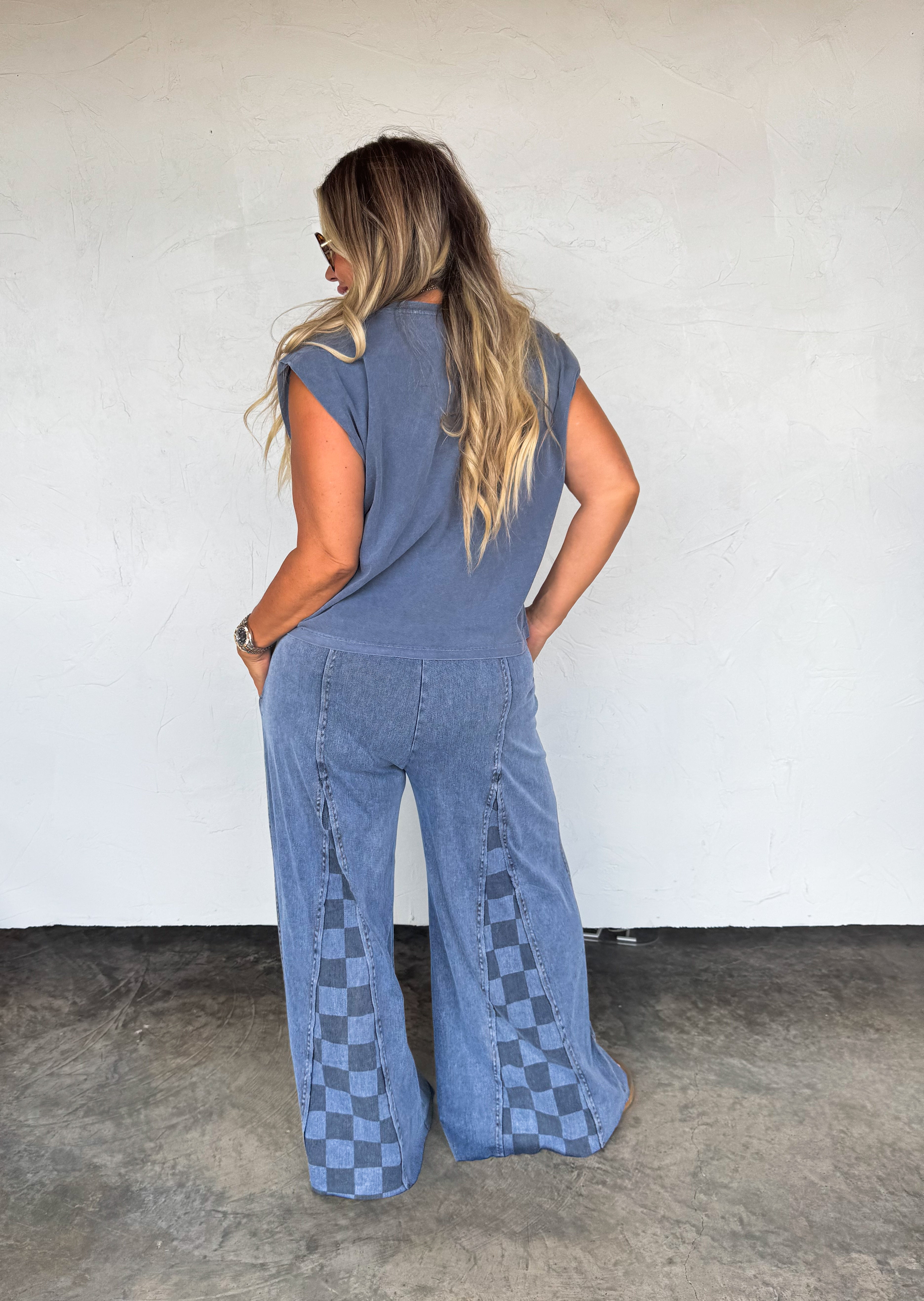PRE-ORDER: GROOVE ON CHECKER FLARE PANTS