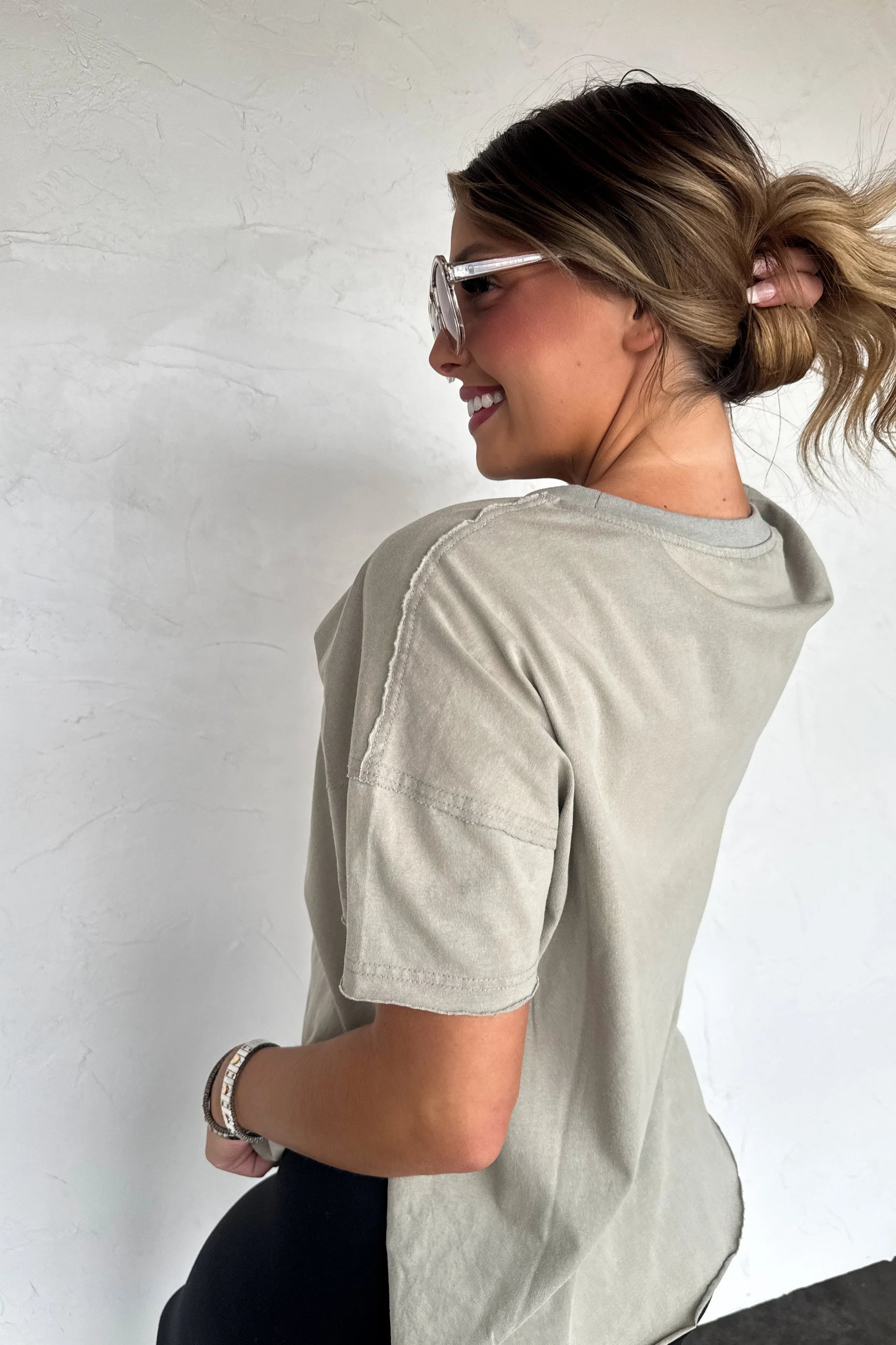 PRE-ORDER: Joey Washed Cotton Boyfriend Tee Fall Colors