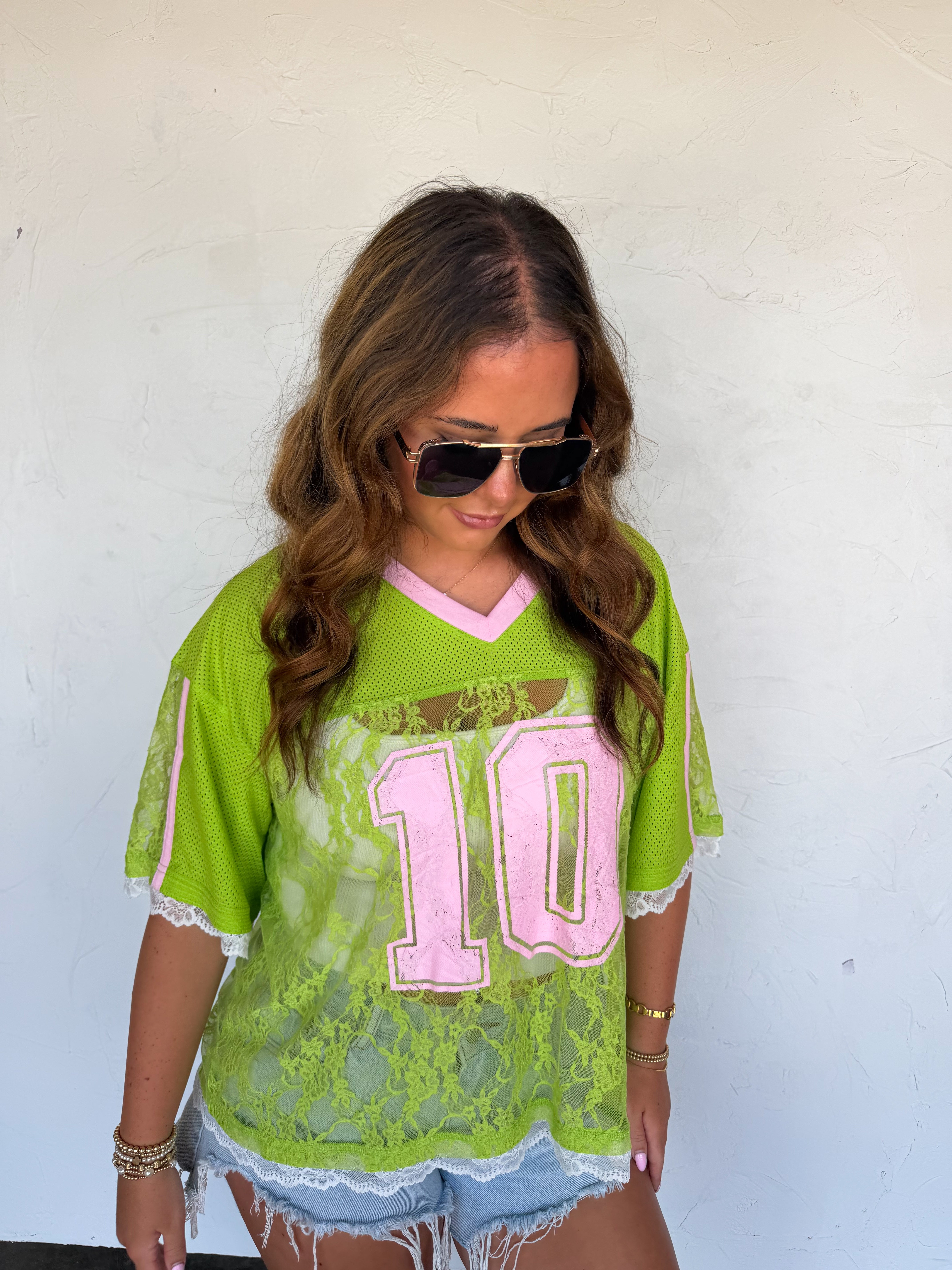 PRE-ORDER: BLEACHER BABE LACE JERSEY
