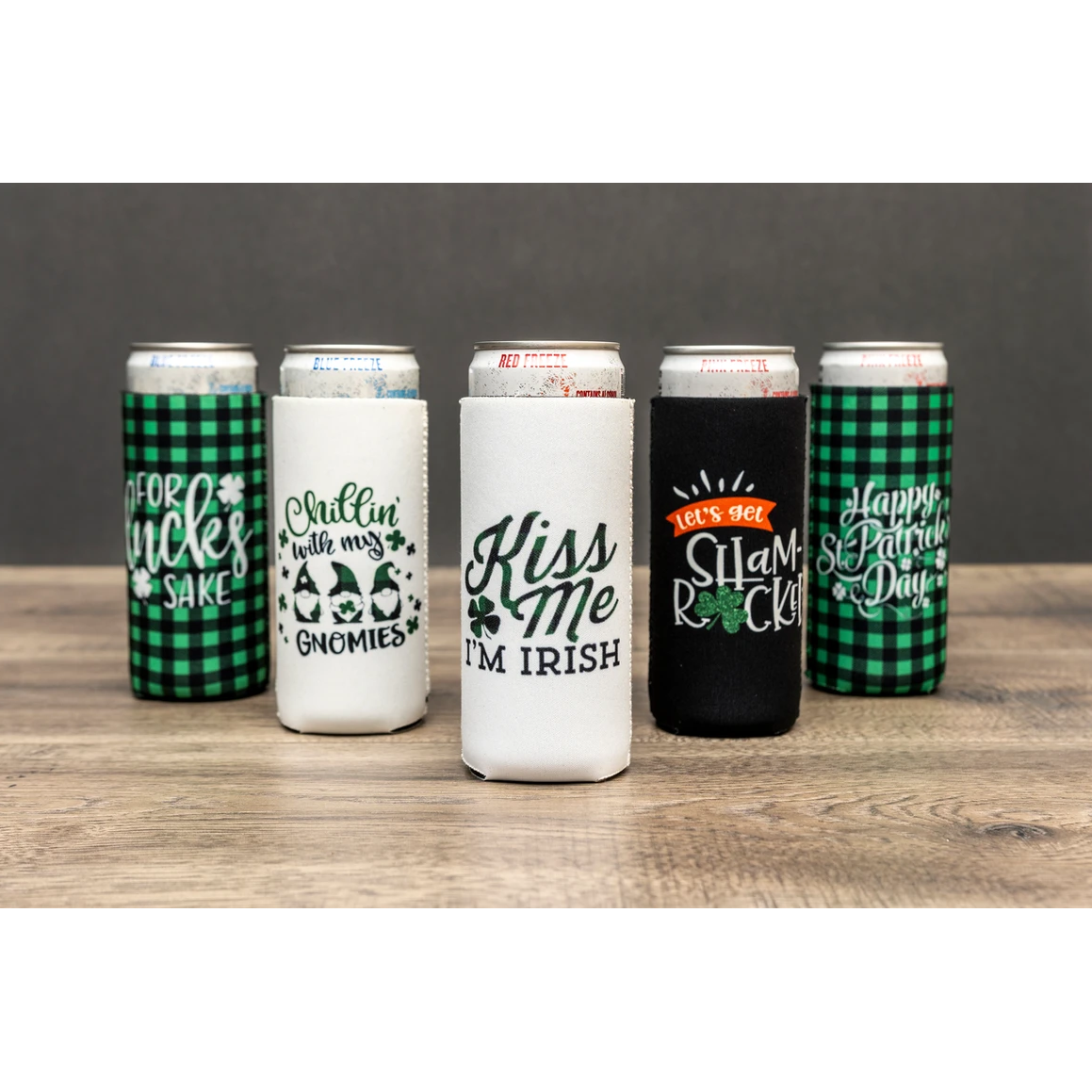 St. Patrick’s Day Neoprene Slim & Regular Can Holders