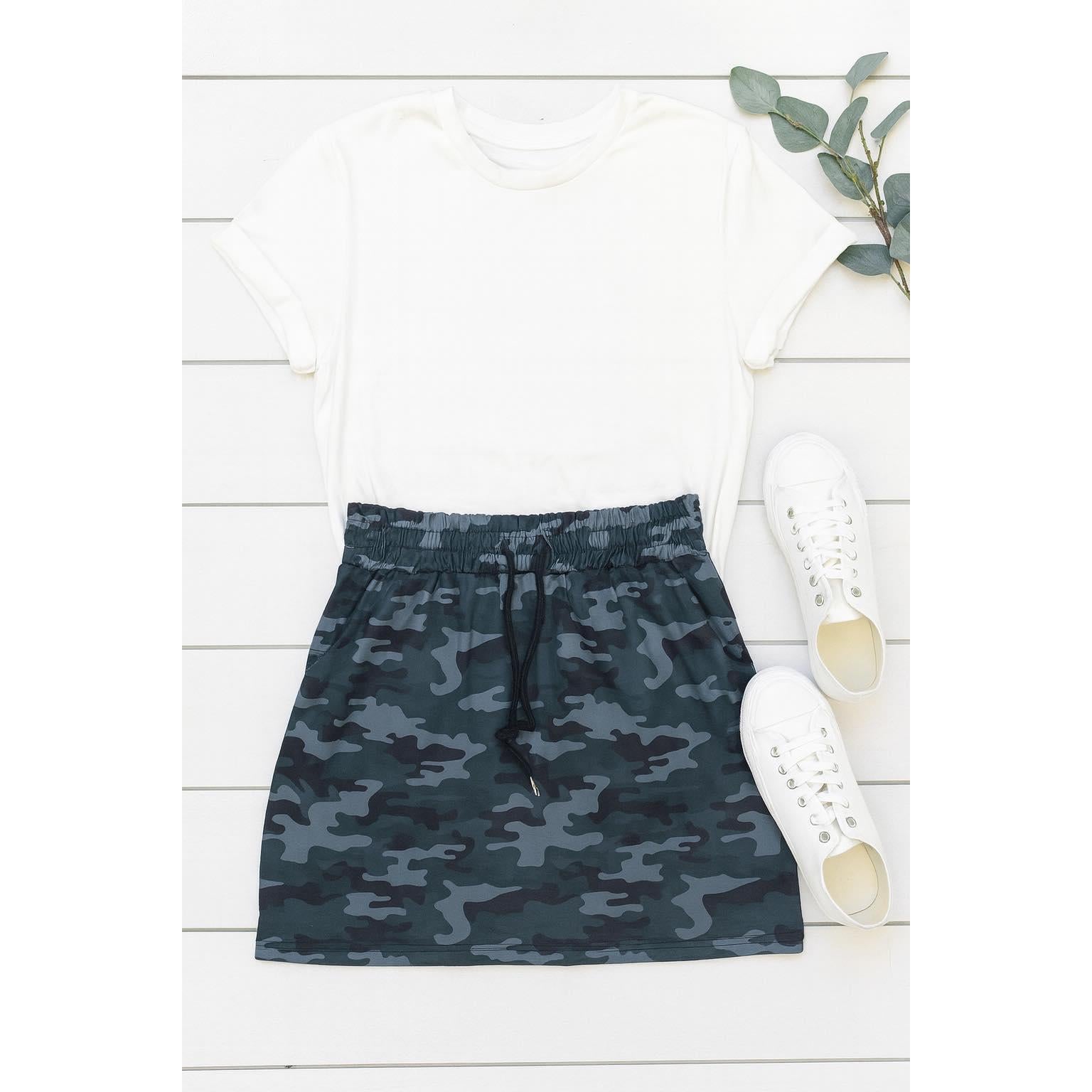 The Kai -  Curvy CAMO Jogger Skirt