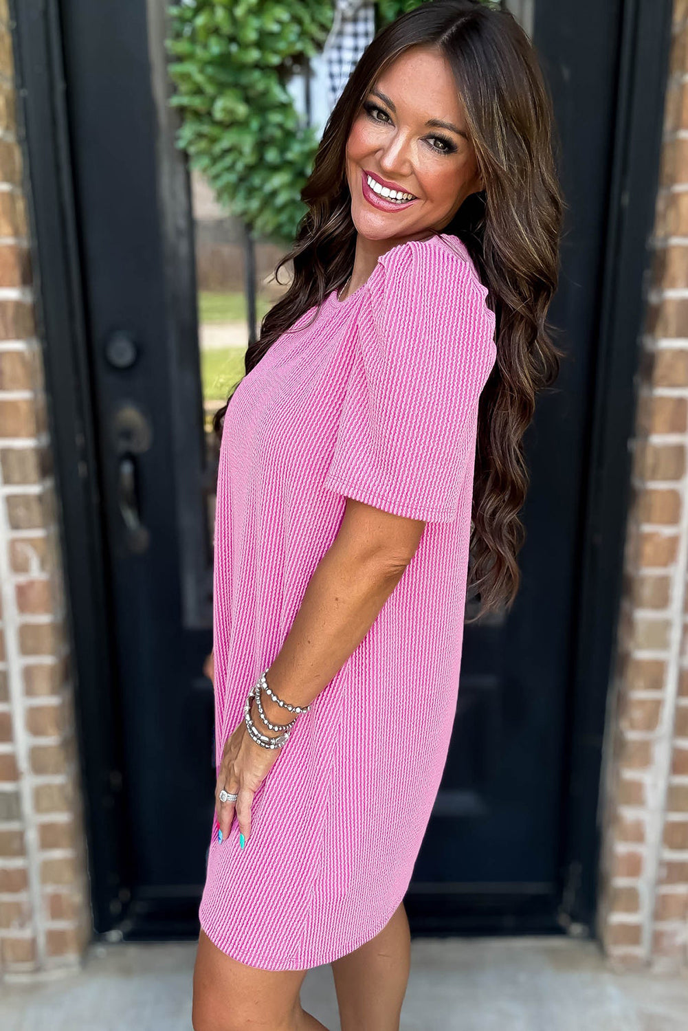 PRE-ORDER: Corded Puff Sleeve Mini Dress