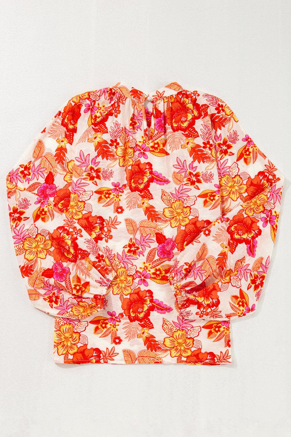 PRE-ORDER: Boho Floral Lantern Sleeve Blouse