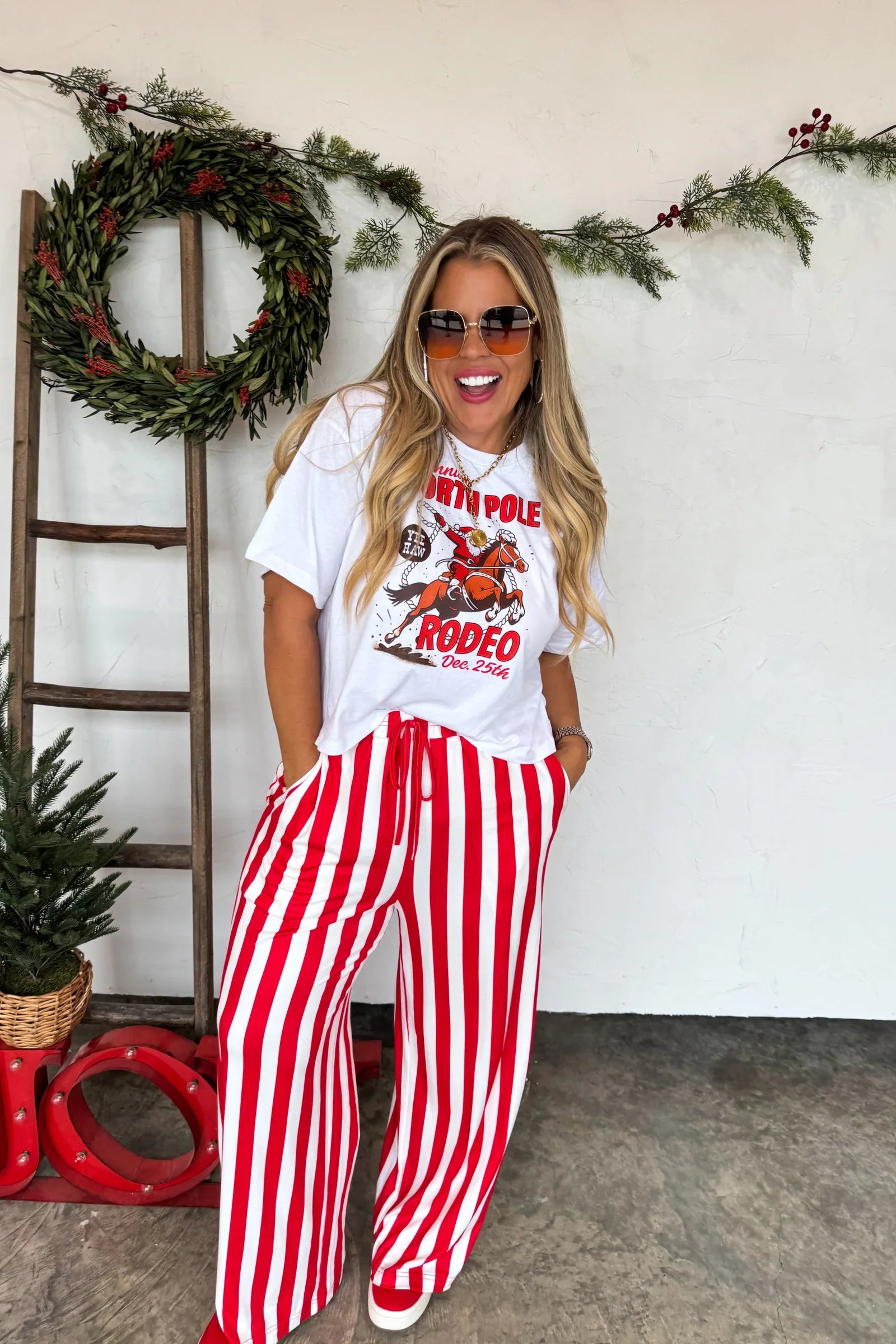 PRE-ORDER: Christmas Vertical Vibes Stripe Pants