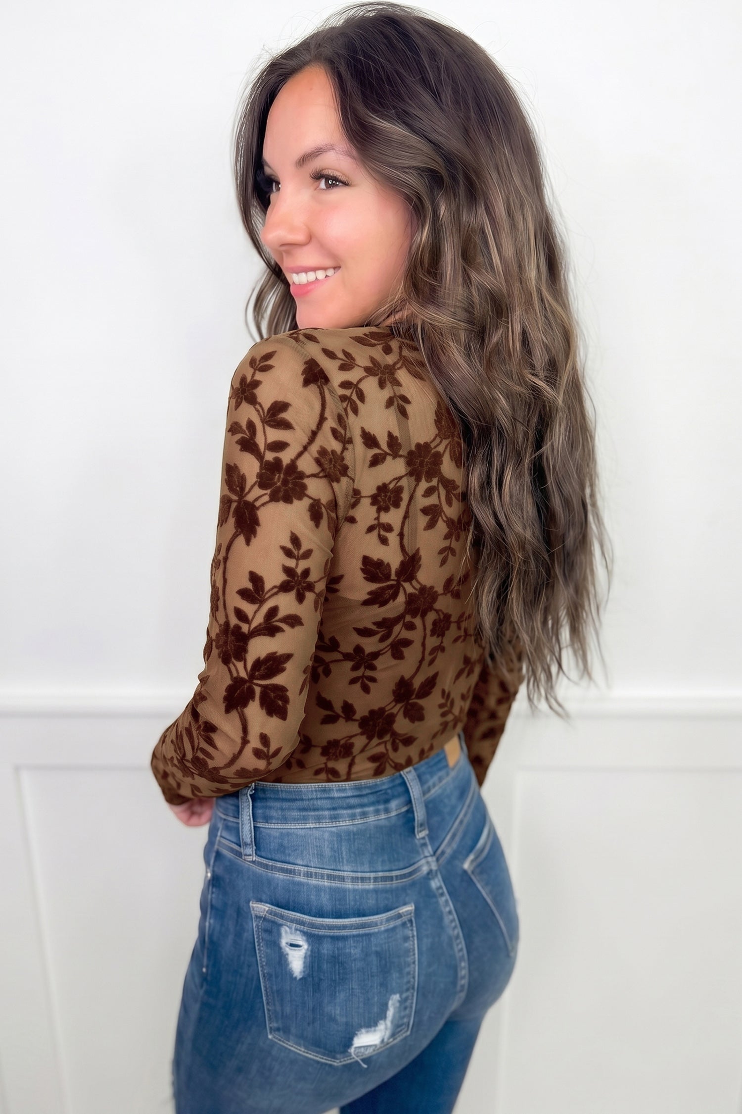 PRE-ORDER: Petals & Prosecco Mesh Top