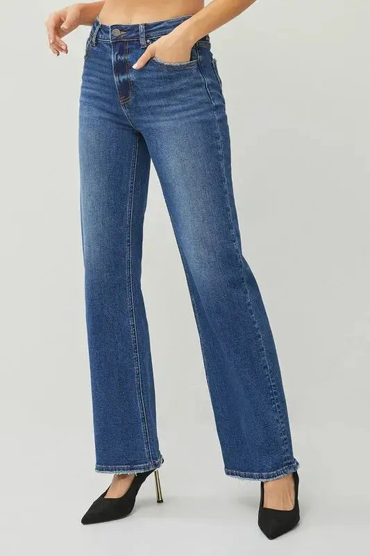 High Rise Straight Leg Jeans