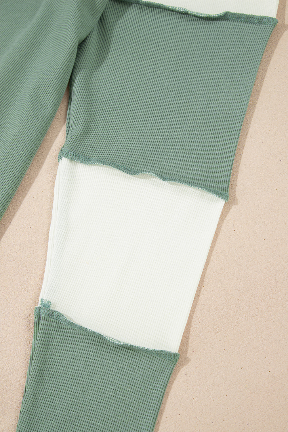 PRE-ORDER: Ribbed Colorblock Patchwork Raglan Long Sleeve Top