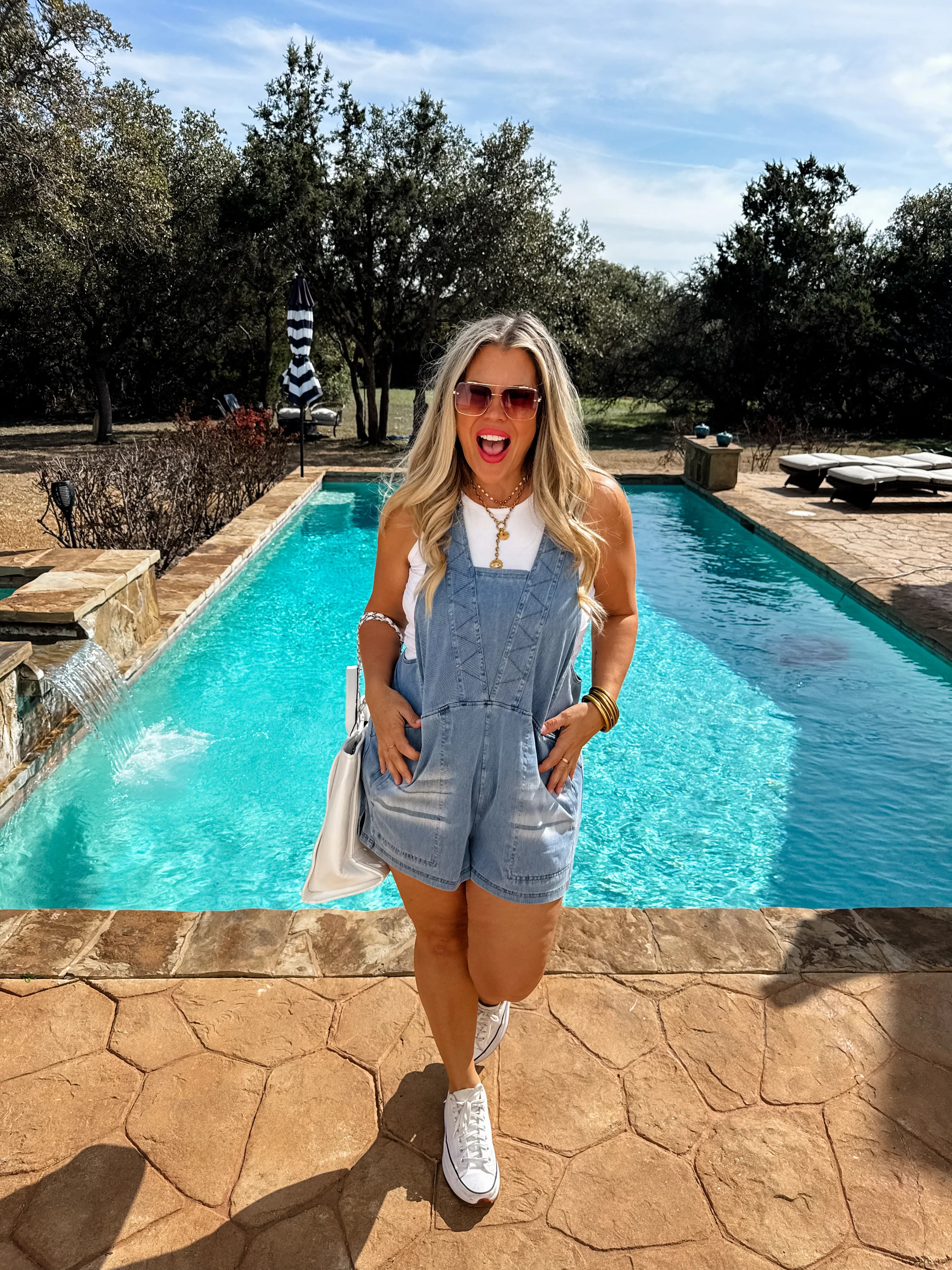 PRE-ORDER: DAYDREAM DENIM ROMPER