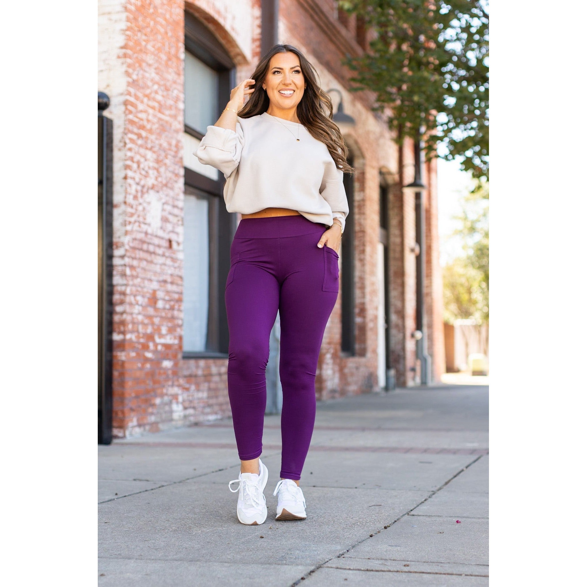 The Kinsley Purple Full Length Leggings