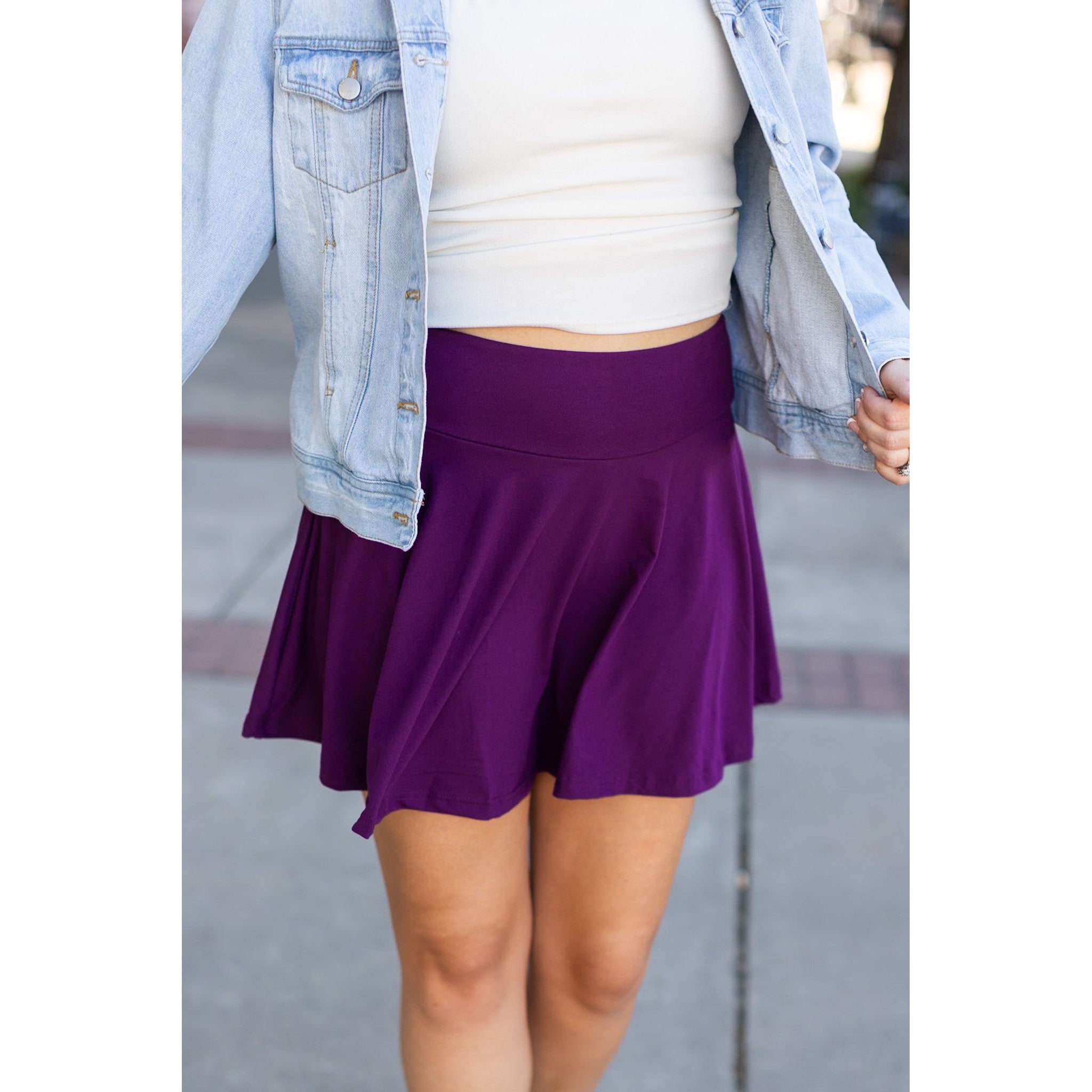 The Bailey Purple Skort