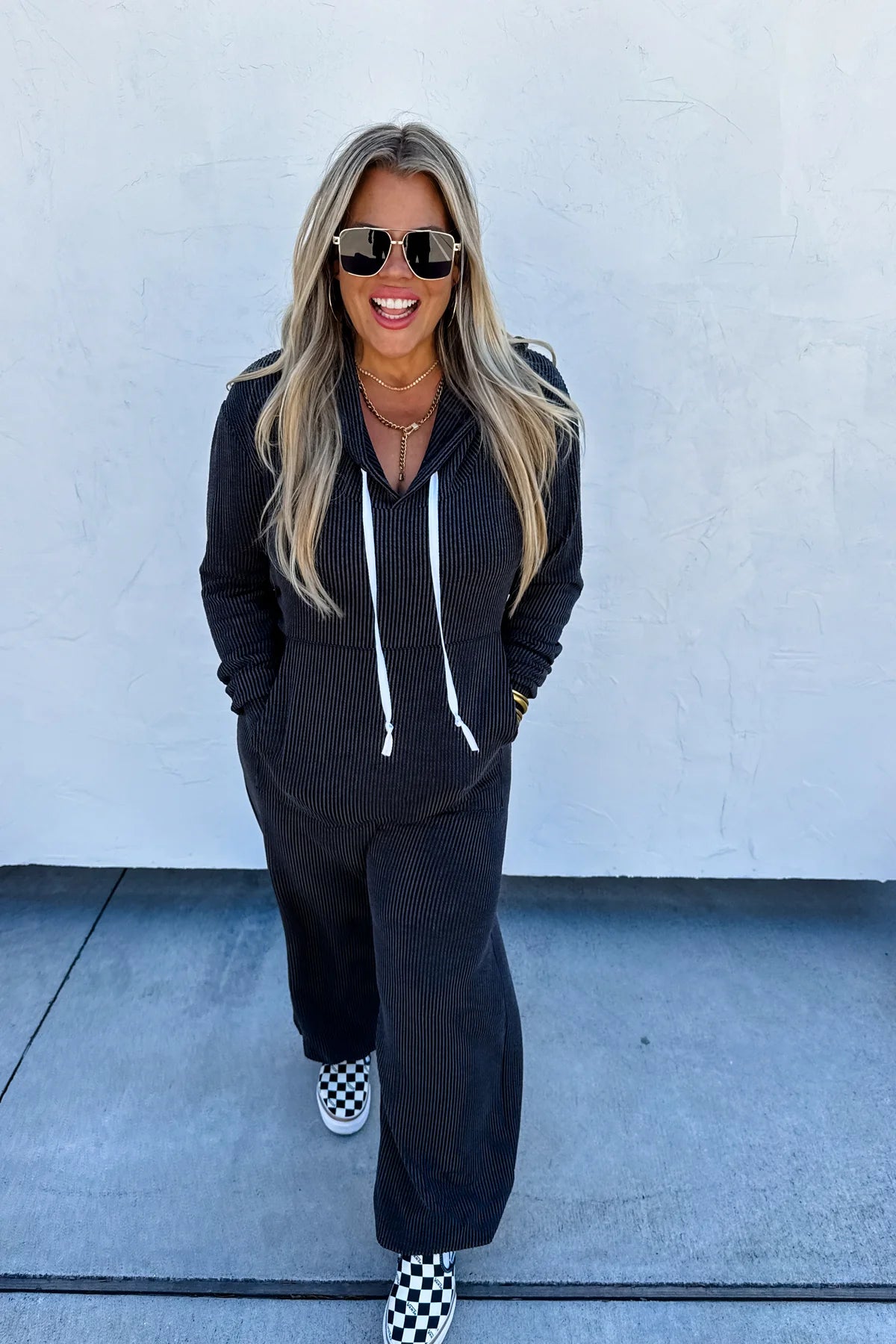 RIBBED HAYDEN HOODIE JUMPSUIT