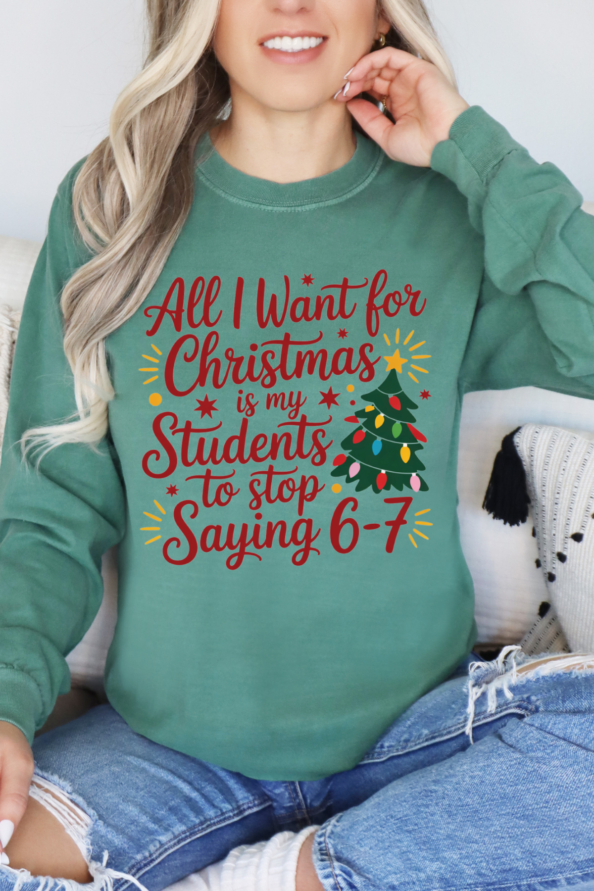 All I Want For Christmas Teacher Edition CC Long Sleeve