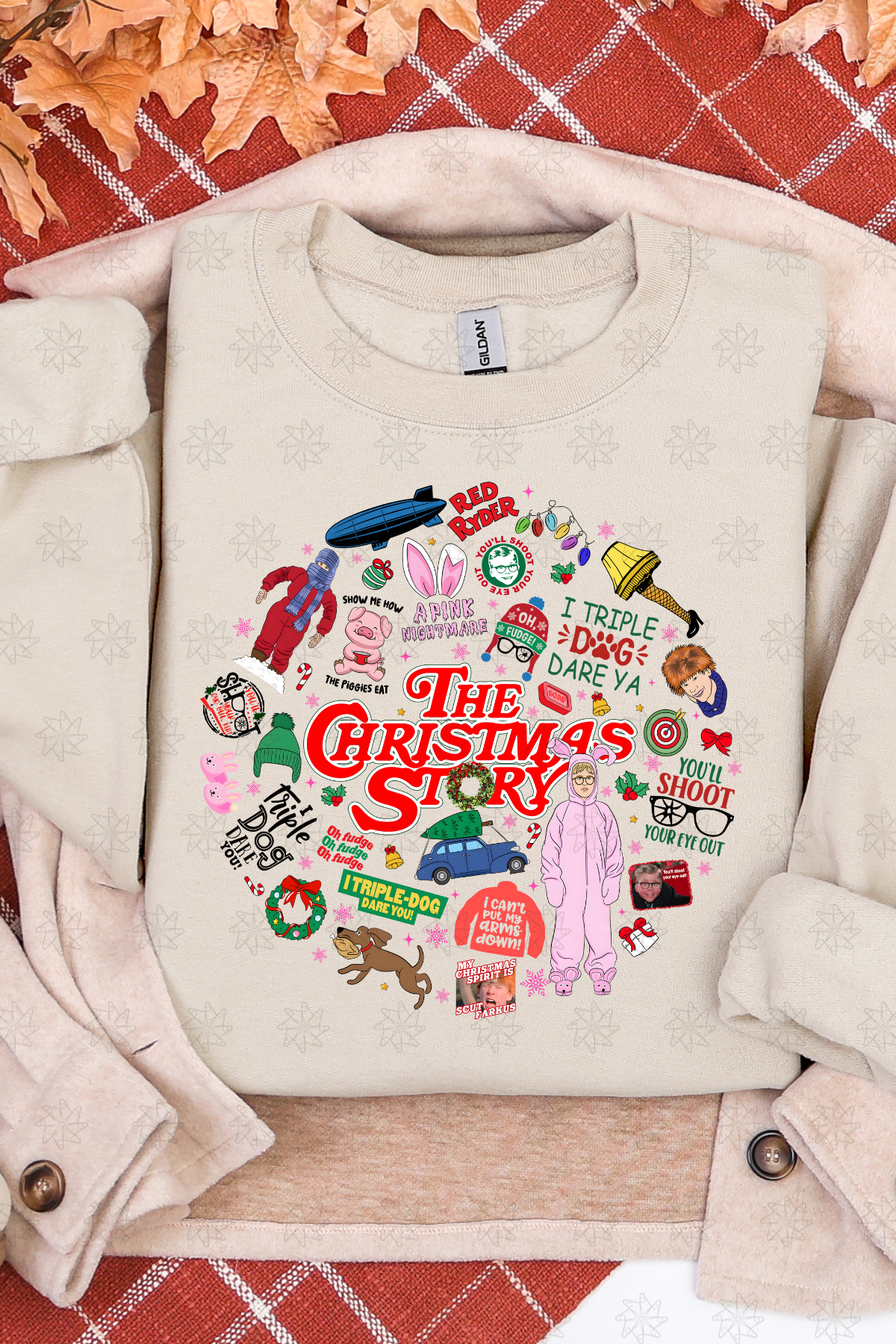 Christmas Collage Crewneck Sweatshirt