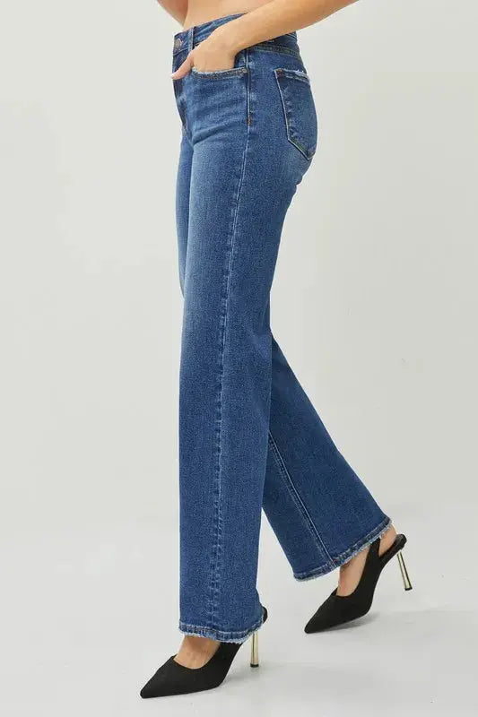 High Rise Straight Leg Jeans