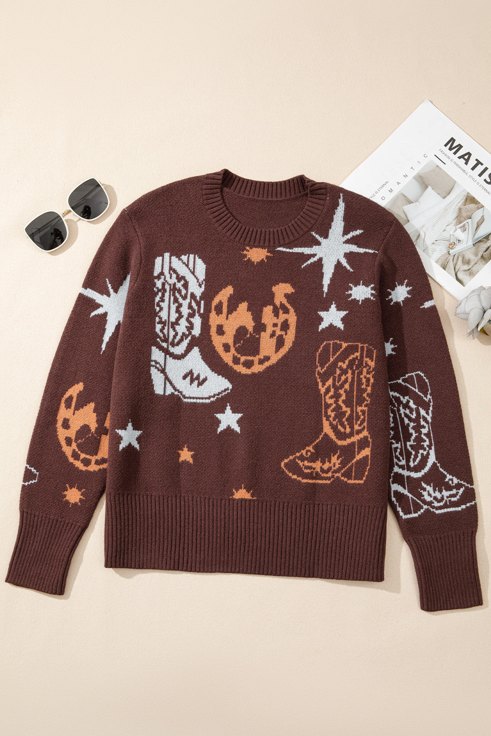 Western Wild Side Sweater + Denim Skirt Bundle