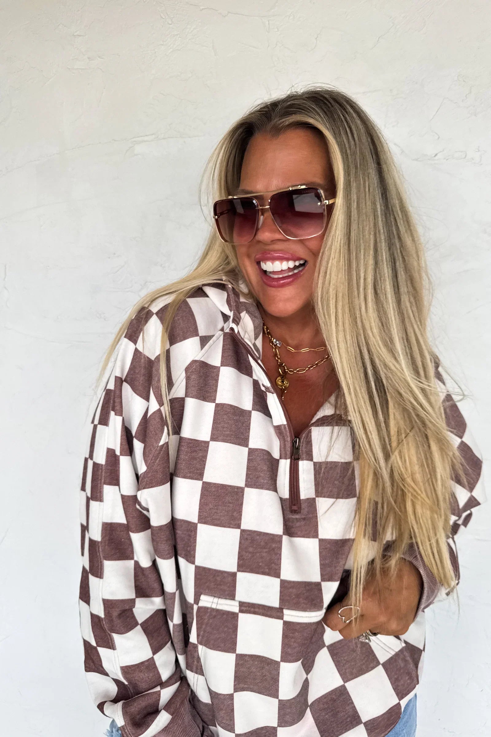 PRE-ORDER: Camo & Checker Easy Does It Pullover