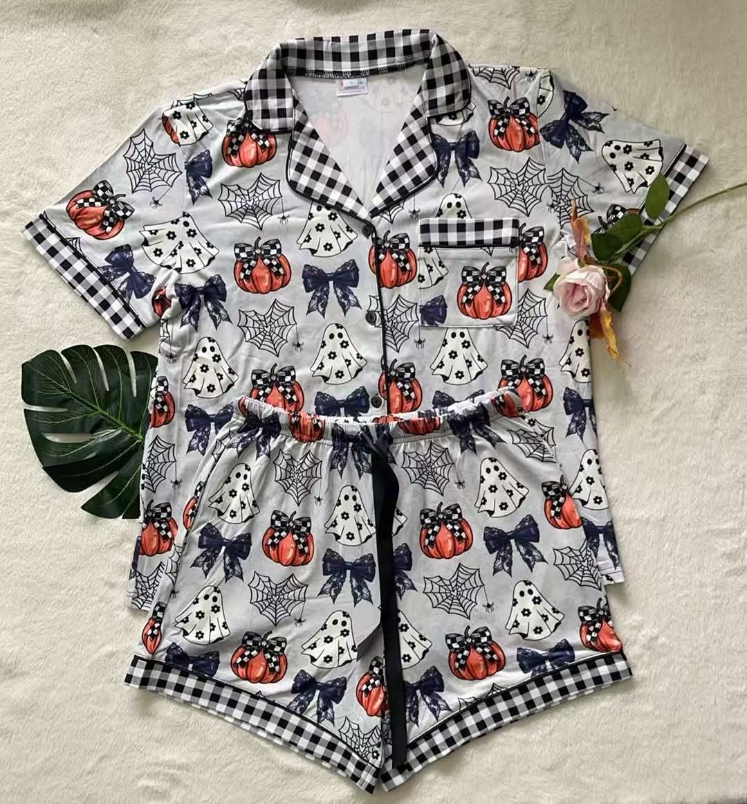 PRE-ORDER: Halloween Button Down Pajama Set